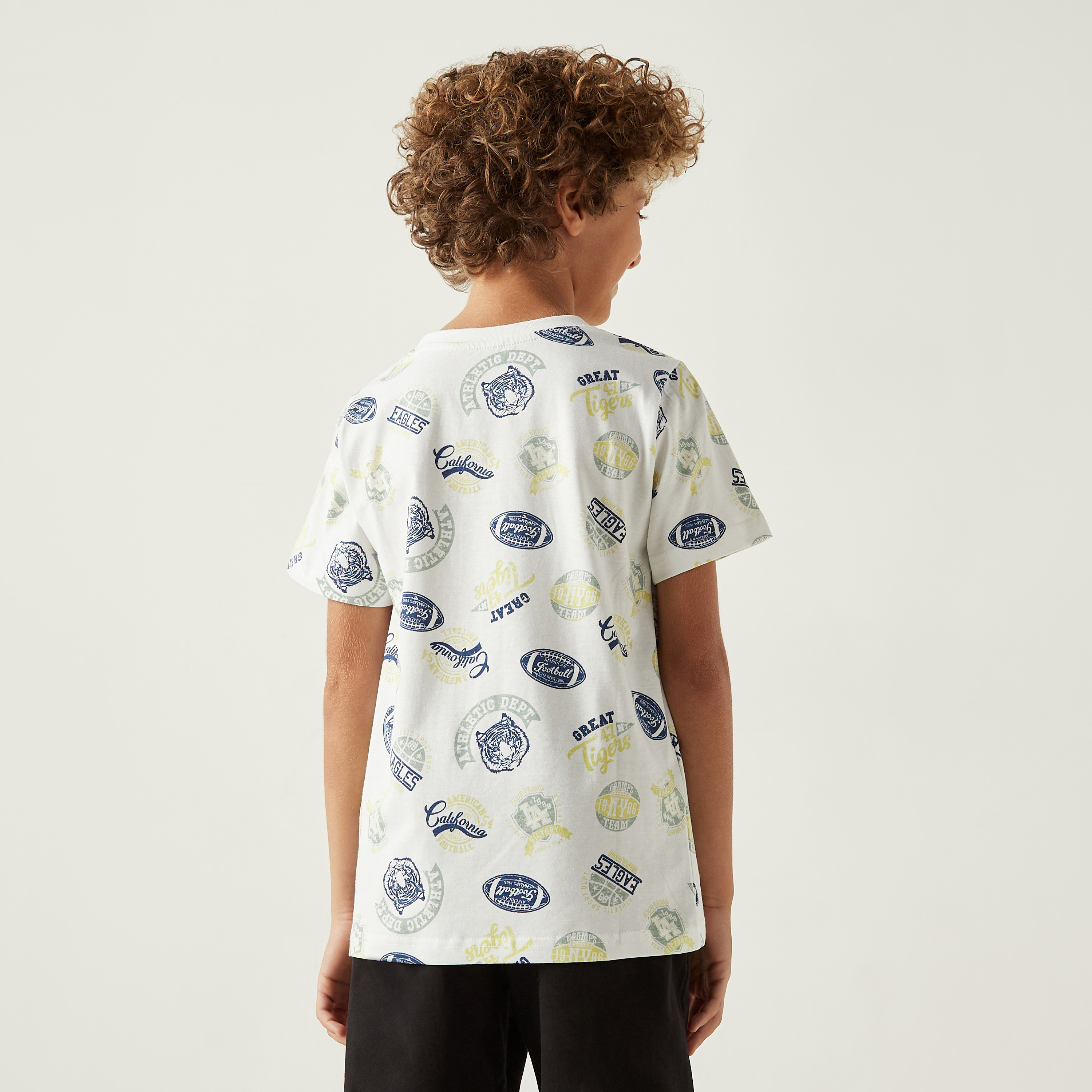 تيشيرت بأكمام قصيرة وطبعات من جونيورز-boys-clothing-tshirtsandpolos-image-4