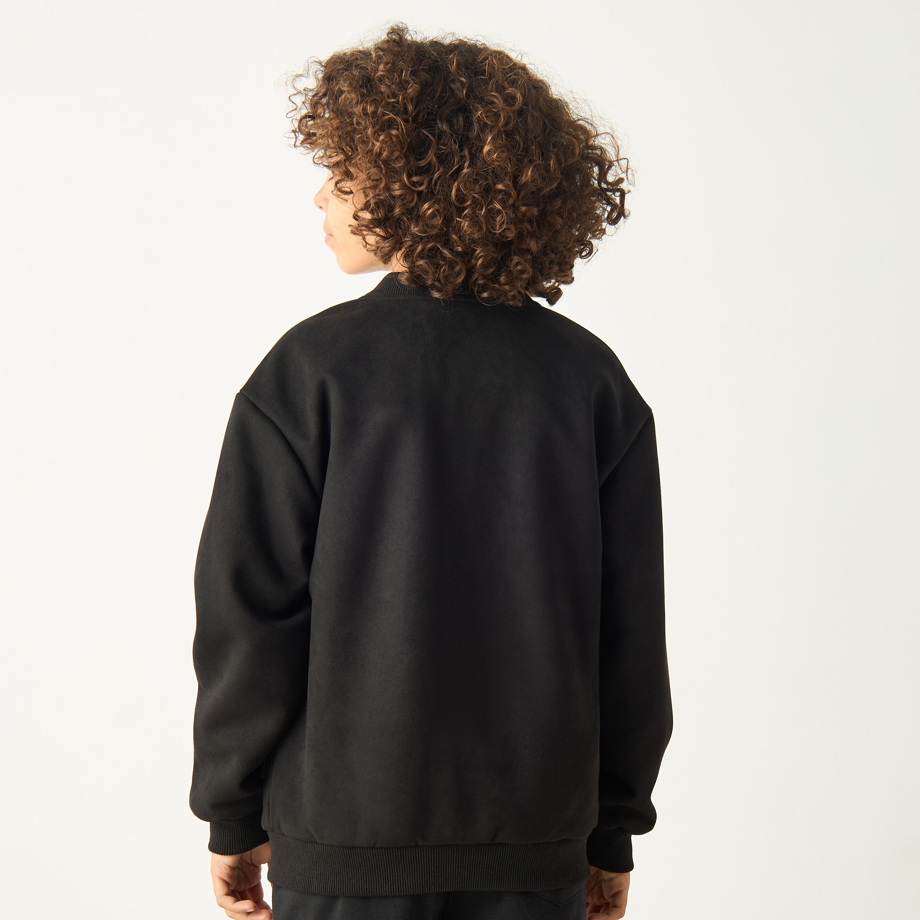 Juniors Applique Detail Long Sleeves Jacket with Pockets and Button Closure-boys-clothing-jacketsandcoats-image-3