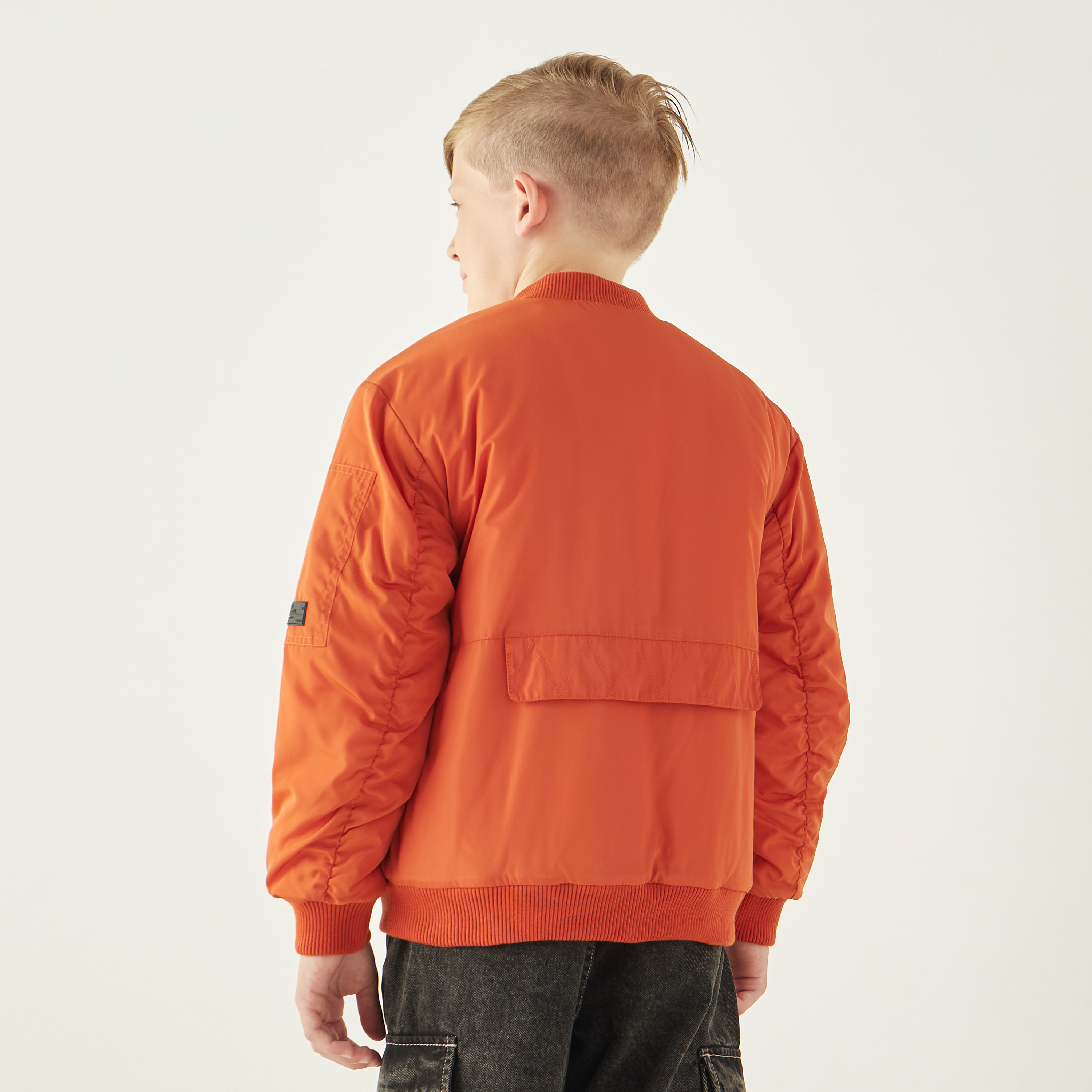 Juniors Solid Light Jacket with Zip Closure and Pockets-boys-clothing-jacketsandcoats-image-3