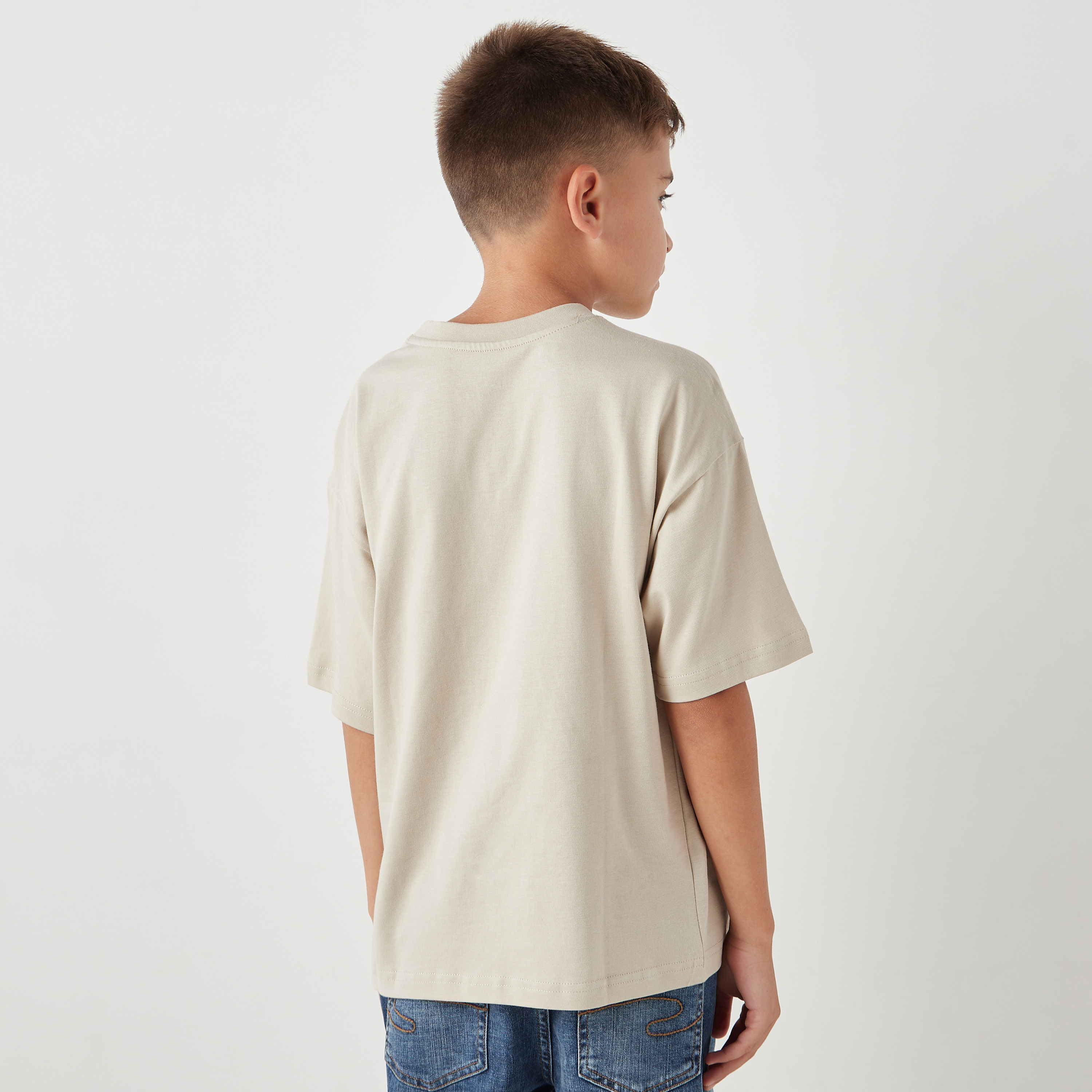 Juniors Graphic Print T-shirt with Short Sleeves and Crew Neck-boys-clothing-tshirtsandpolos-image-3