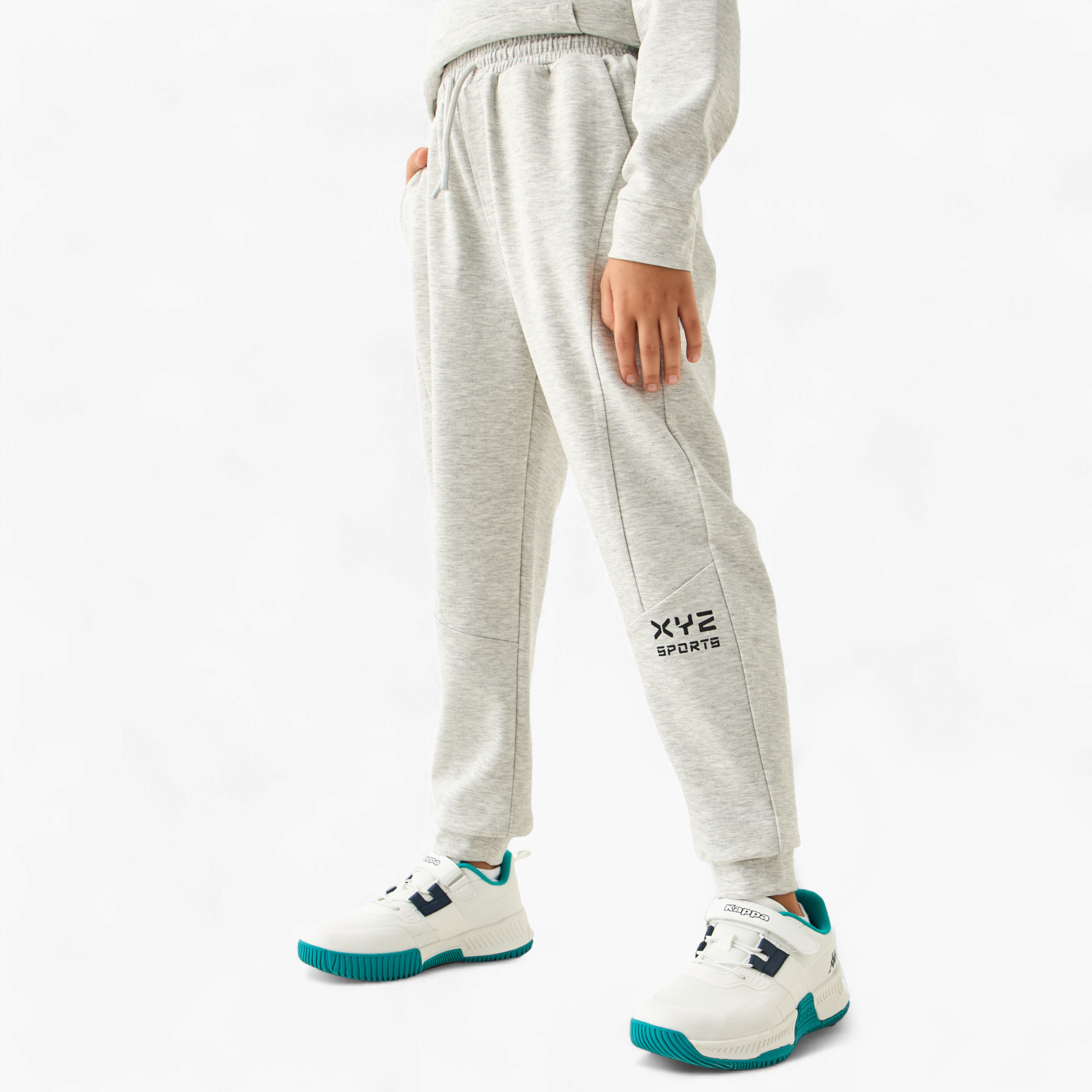 XYZ Logo Detail Long Sleeves Hooded Sweatshirt and Joggers Set-boys-clothing-sportswear-sets-image-4