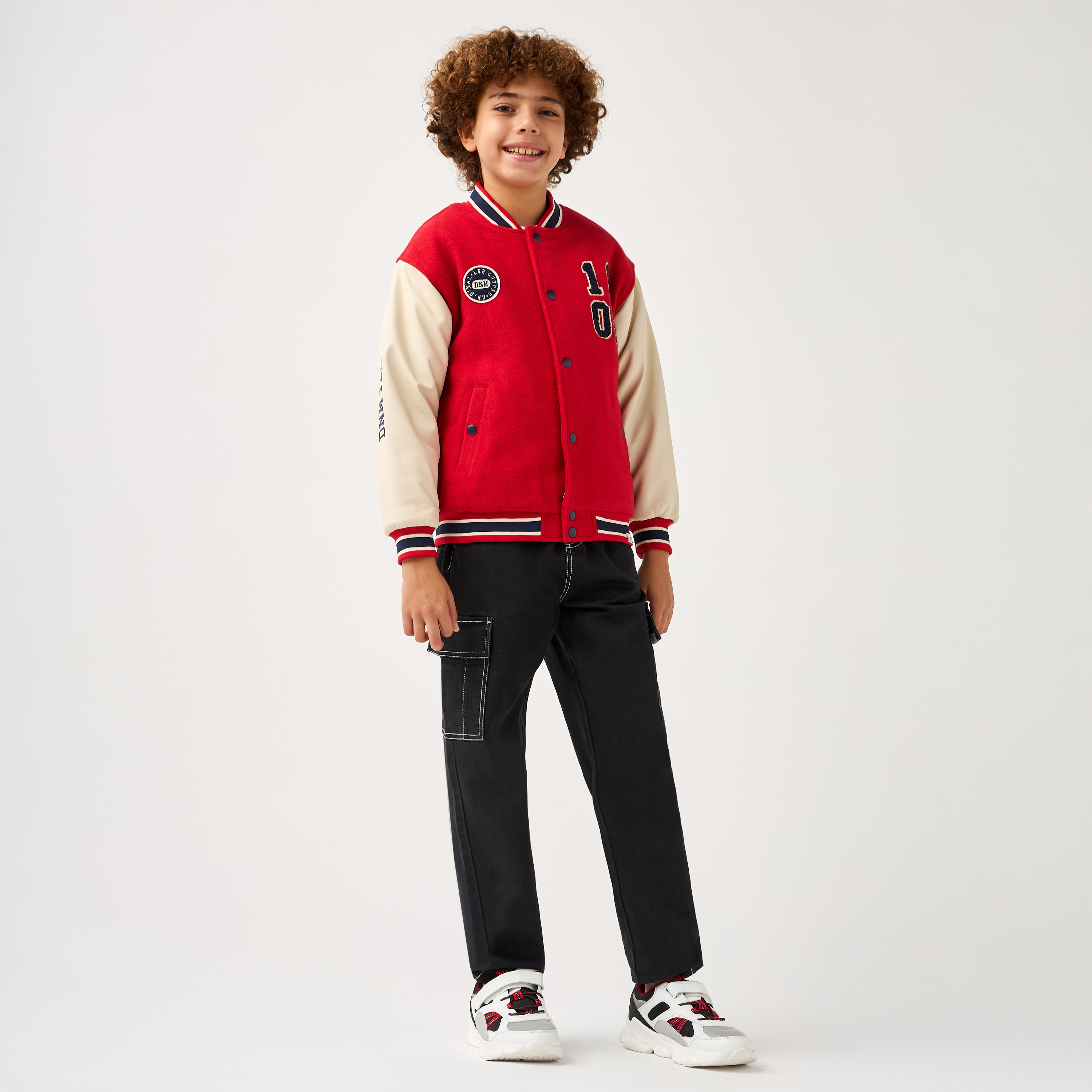Lee Cooper Applique Detail Button Through Jacket with Pockets-boys-clothing-jacketsandcoats-image-2