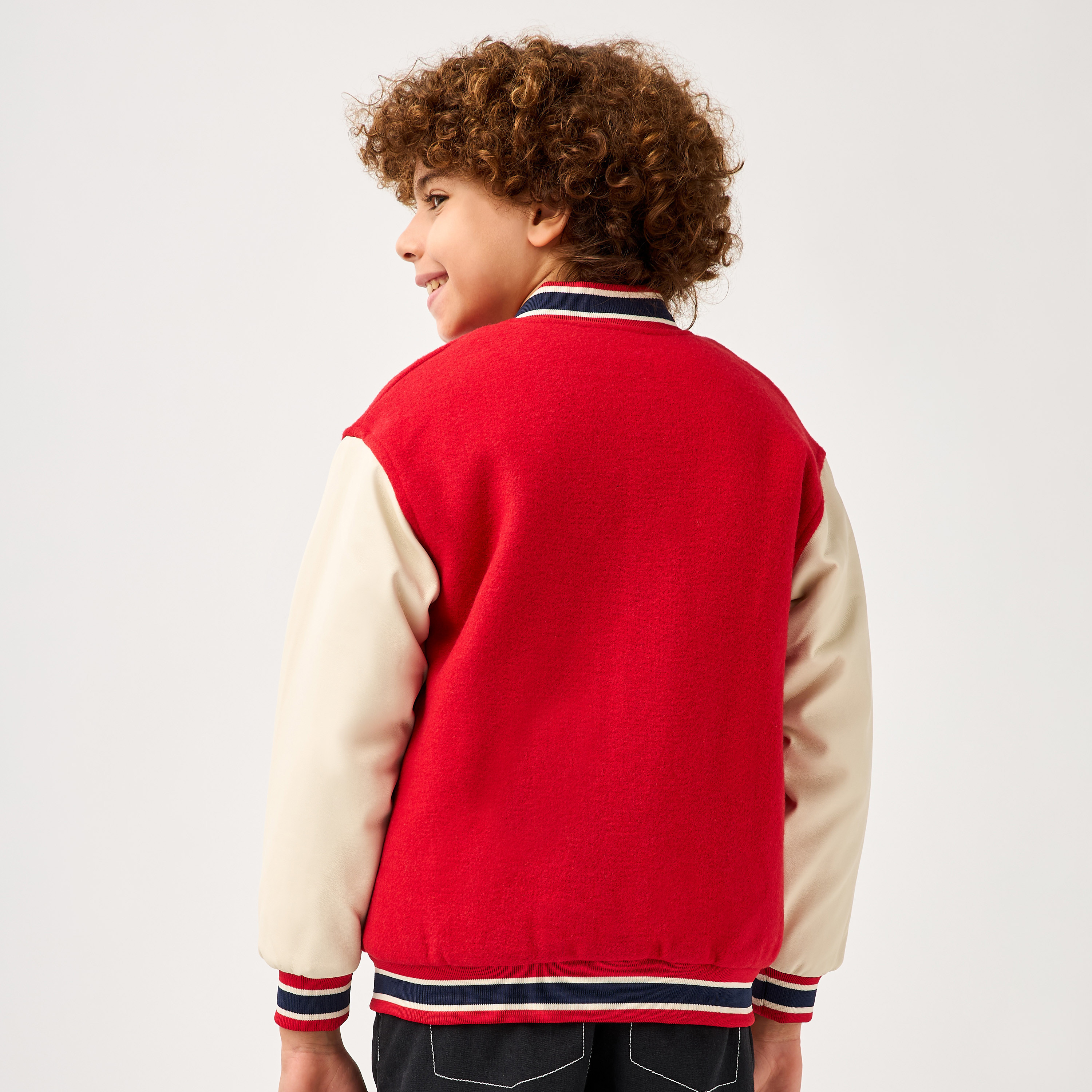 Lee Cooper Applique Detail Button Through Jacket with Pockets-boys-clothing-jacketsandcoats-image-3