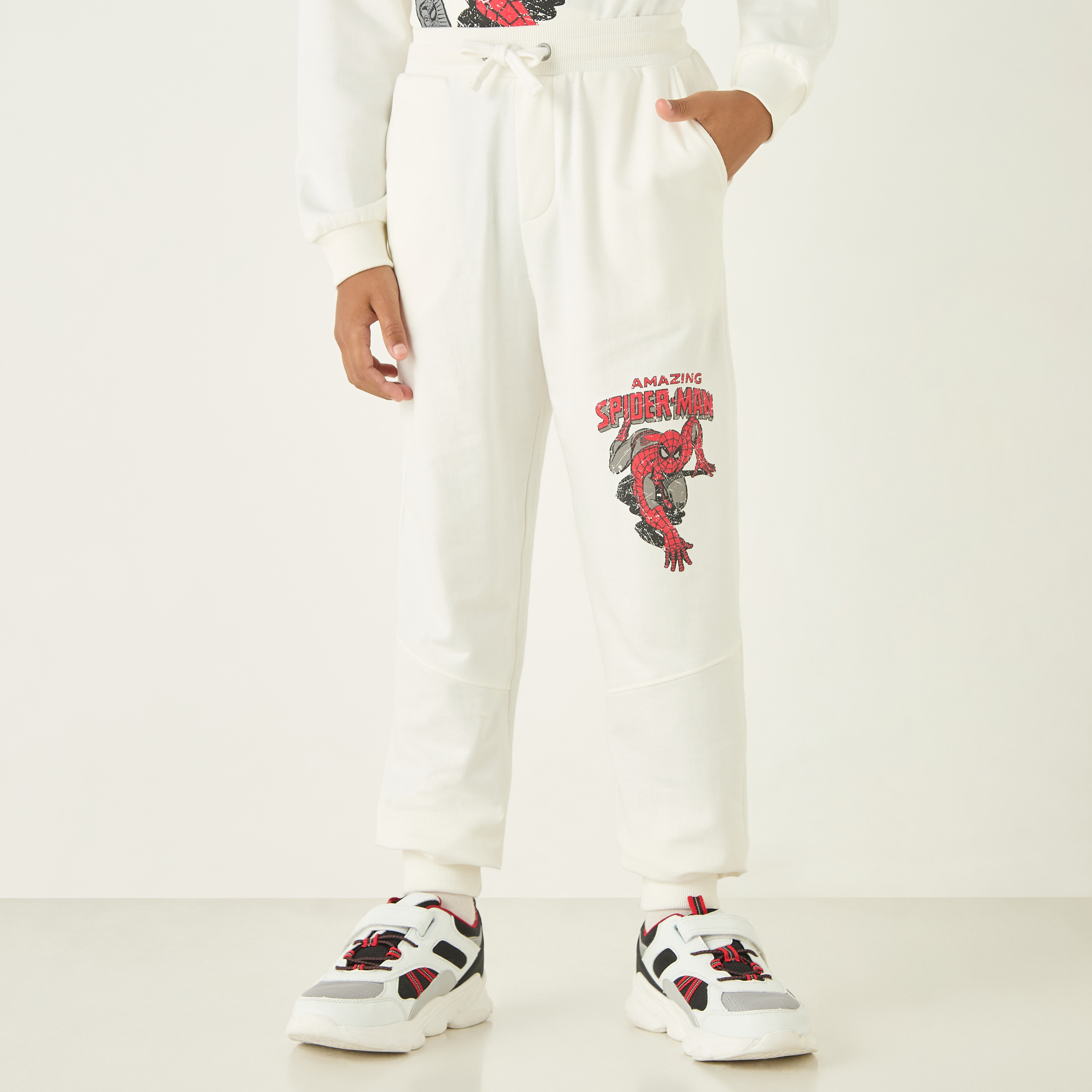 بنطلون رياضي بطبعات سبايدرمان ورباط إغلاق-boys-clothing-bottoms-joggersandtrackpants-image-1