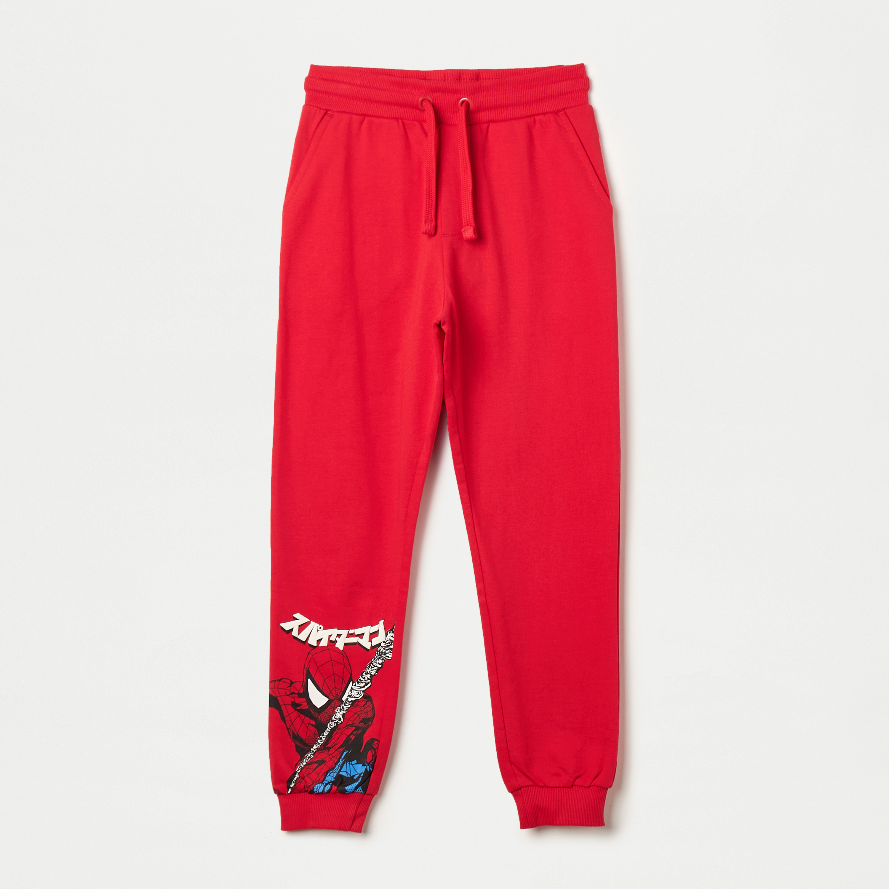 بنطلون رياضي برباط إغلاق وجيوب وطبعات سبايدر مان-boys-clothing-bottoms-joggersandtrackpants-image-1