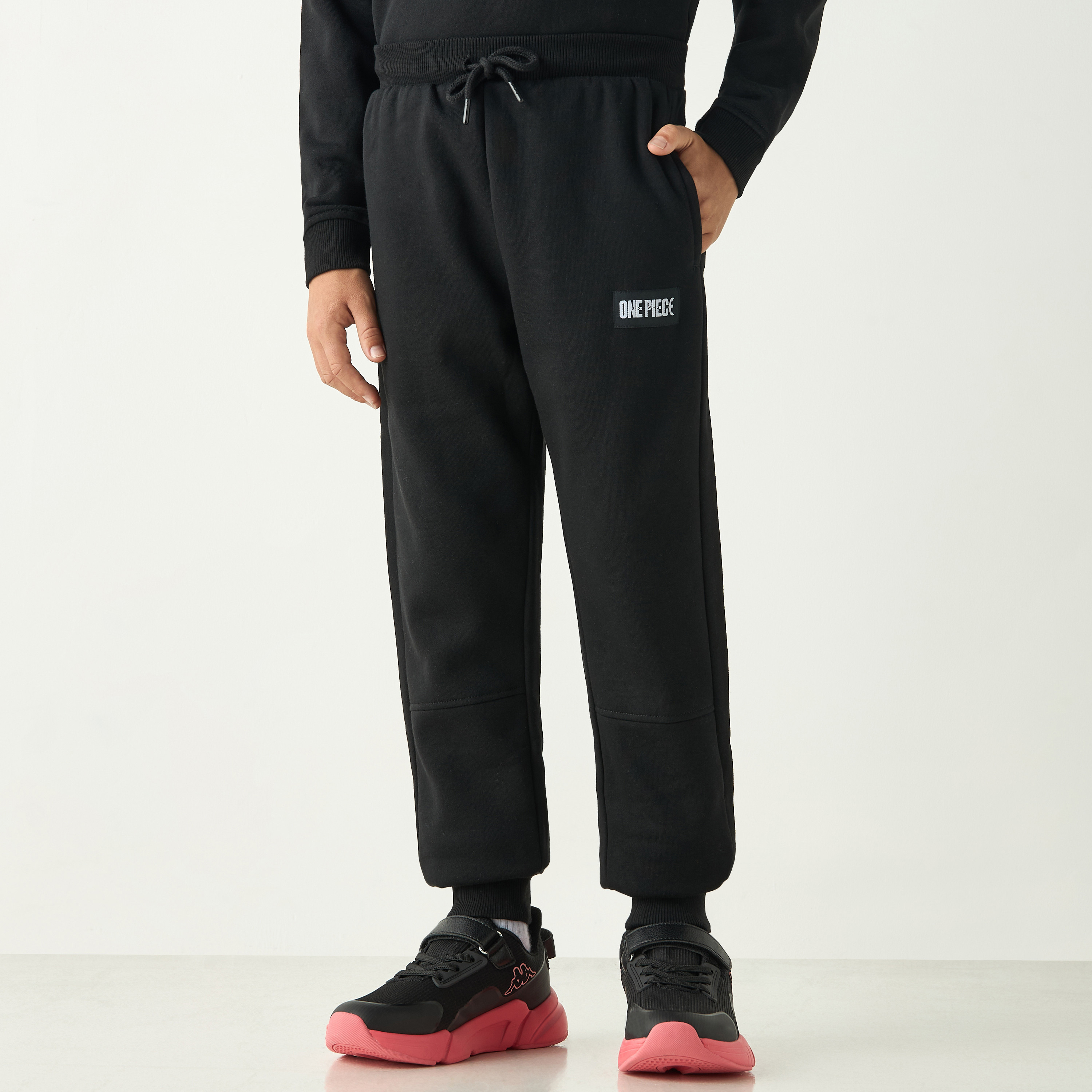 Netflix One Piece Print Joggers with Pockets and Elasticated Waistband-boys-clothing-bottoms-joggersandtrackpants-image-1