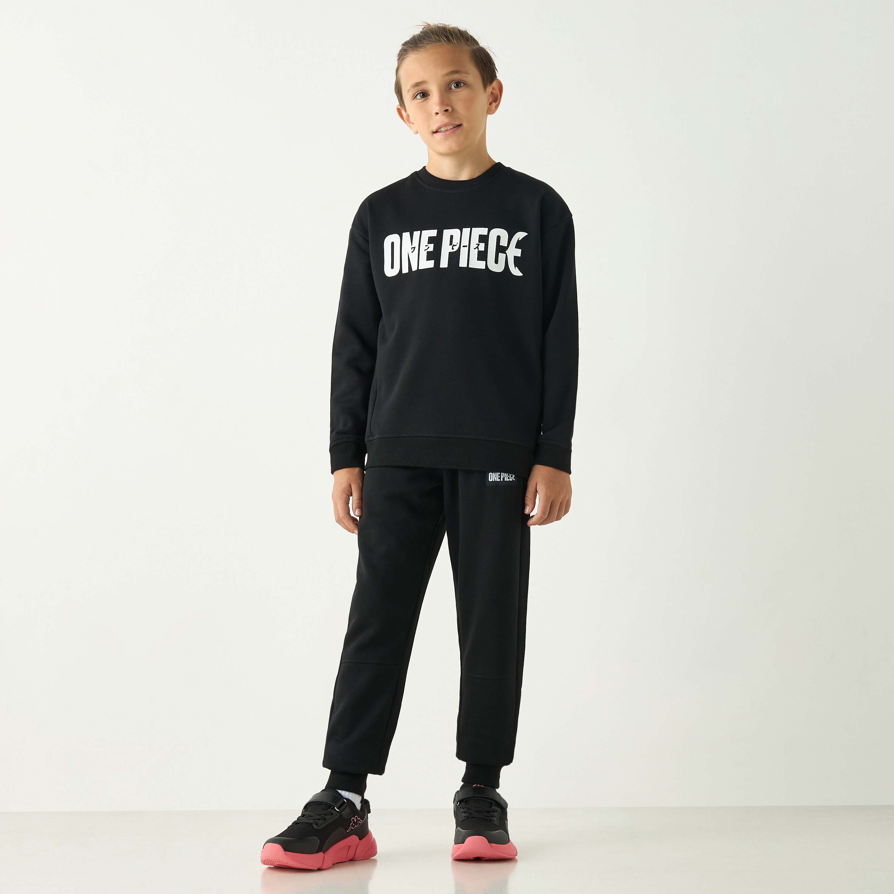 Netflix One Piece Print Joggers with Pockets and Elasticated Waistband-boys-clothing-bottoms-joggersandtrackpants-image-2
