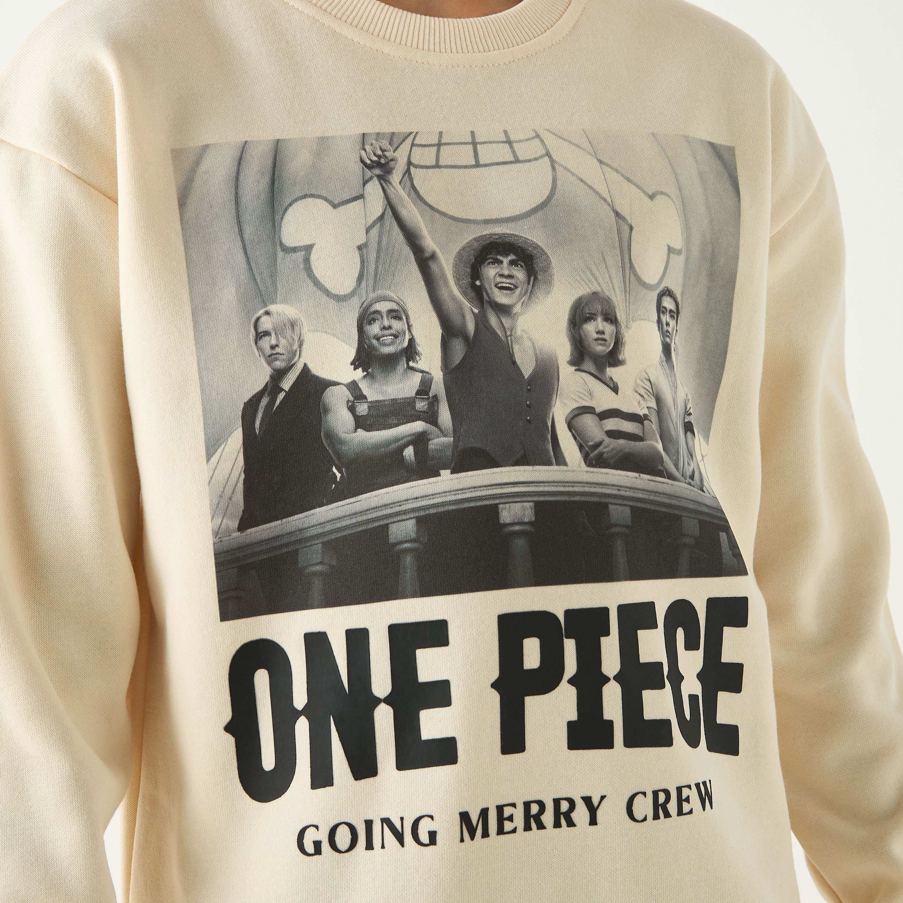 Netflix One Piece Print Long Sleeves Sweatshirt with Crew Neck-boys-clothing-jumpersandcardigans-image-4