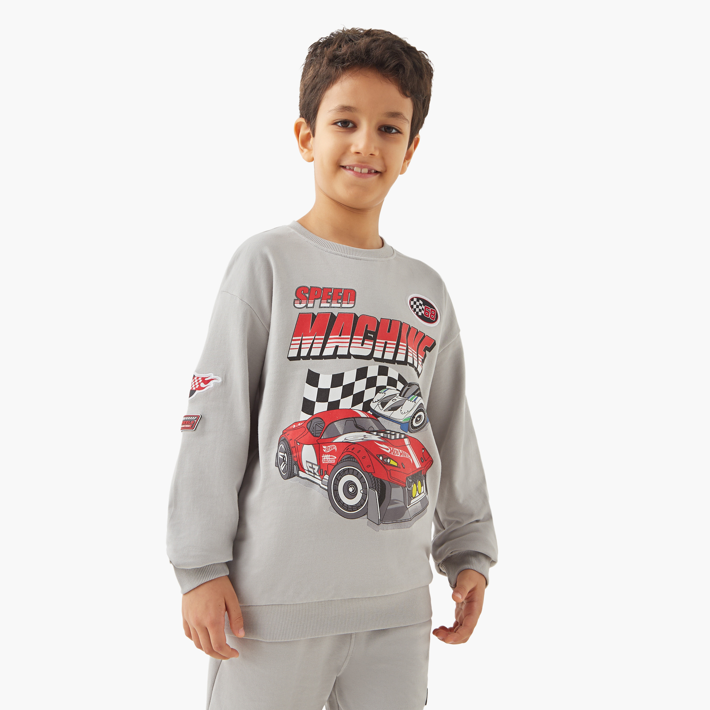 طقم بنطلون رياضي وسويت شيرت بطبعات جرافيك-boys-clothing-setsandcoords-image-4