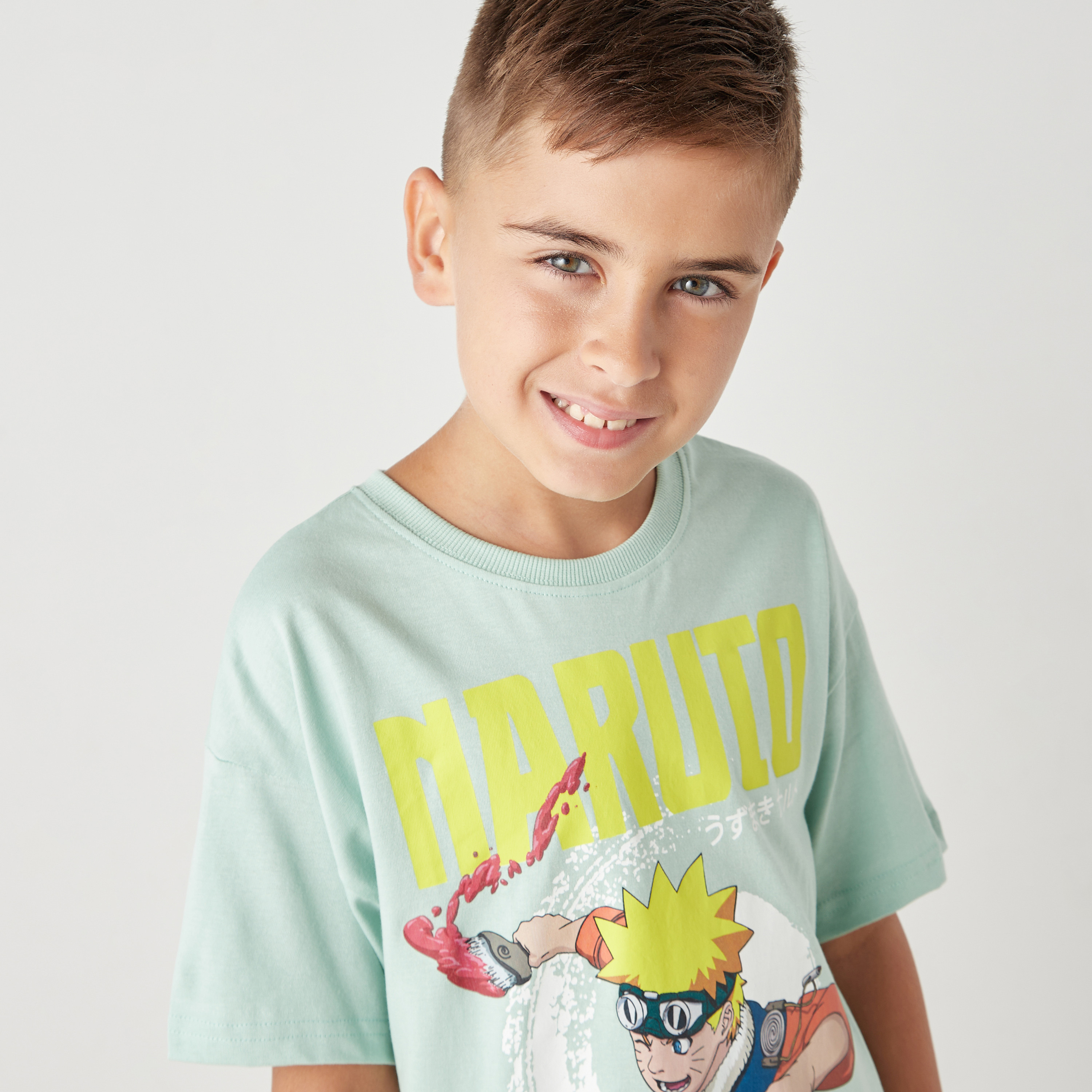 تيشيرت بياقة ضيقة وأكمام قصيرة وطبعات ناروتو من تي في طوكيو-boys-clothing-tshirtsandpolos-image-4