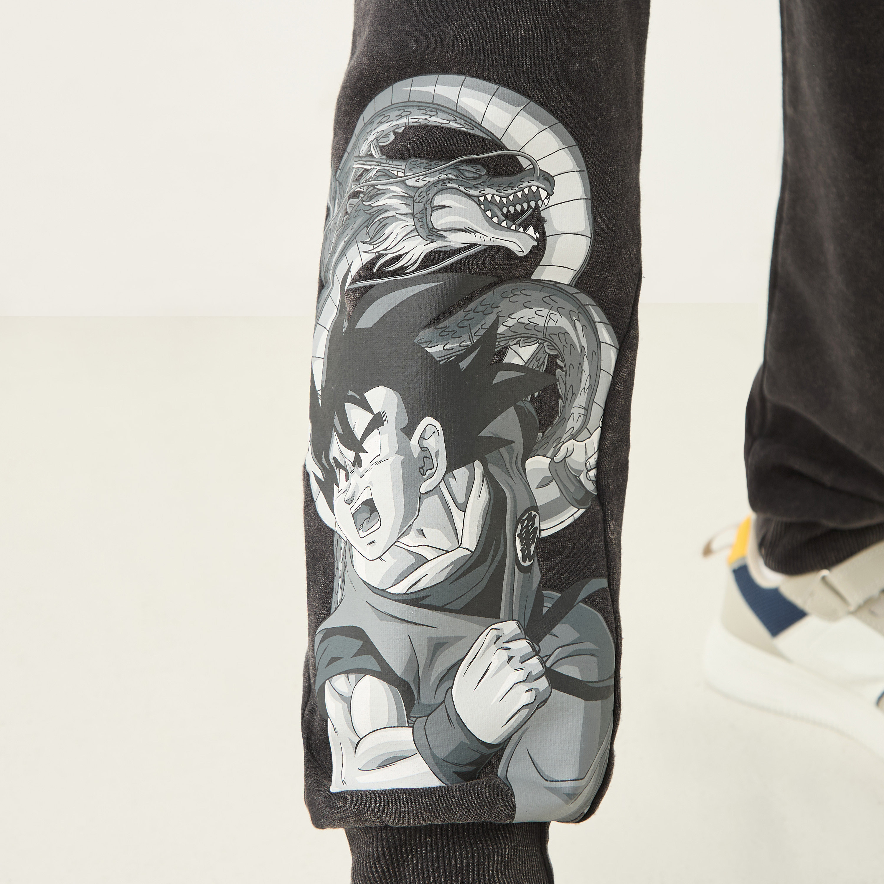 Spacetoon Dragon Ball Z Print Regular Fit Joggers with Drawstring Closure-boys-clothing-bottoms-joggersandtrackpants-image-4