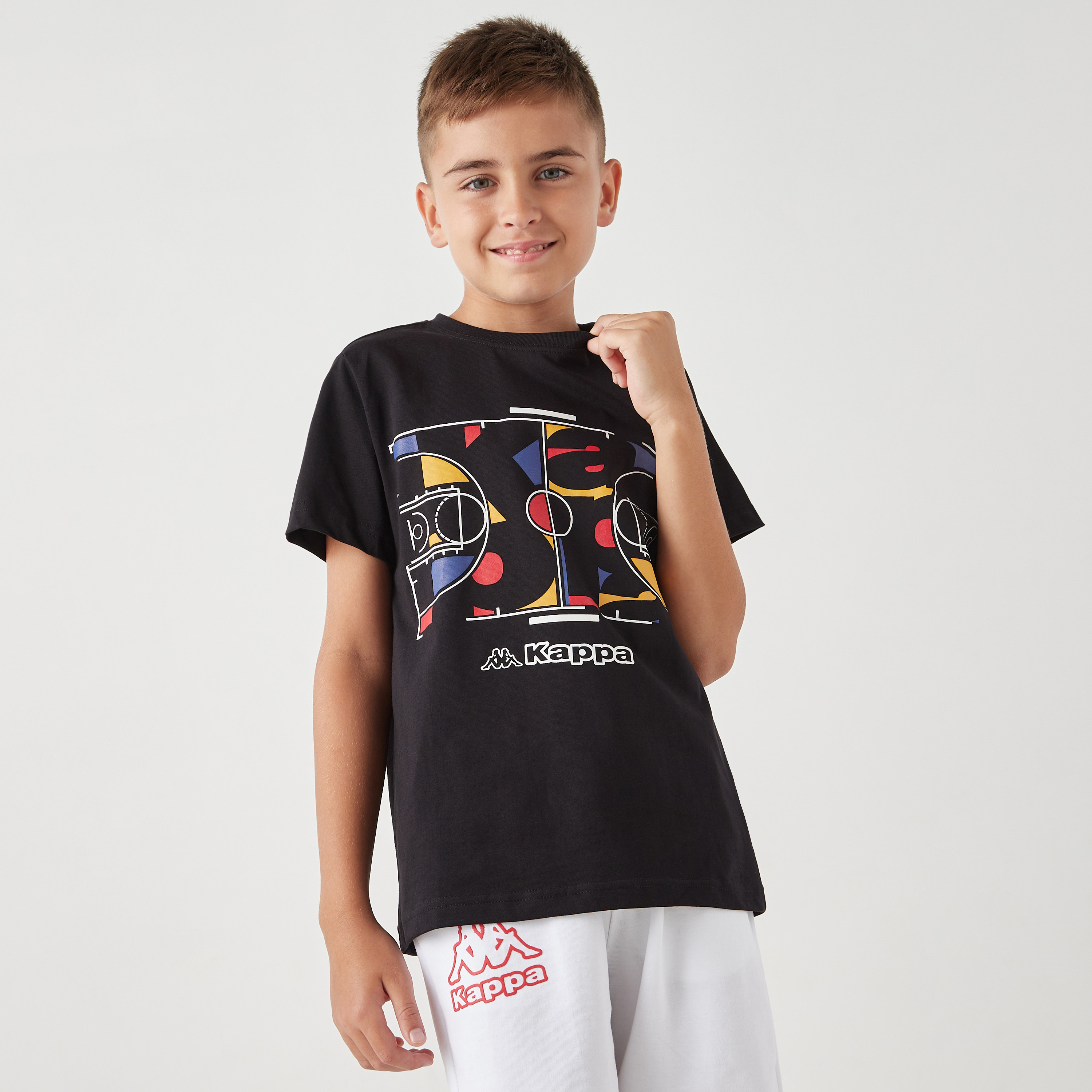 Buy Kappa Graphic Print T Shirt with Short Sleeves Online Babyshop UAE