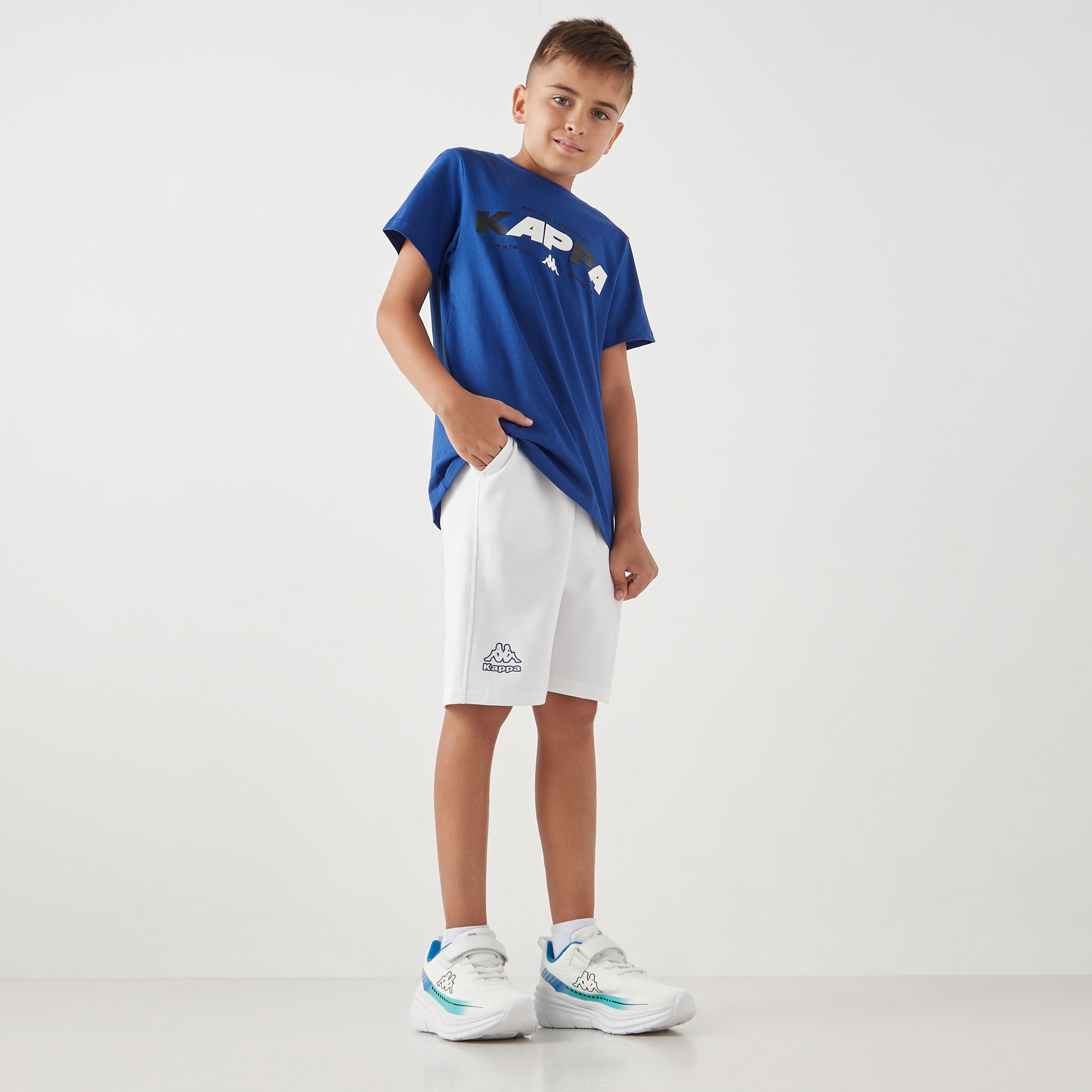 شورت سادة بجيوب ورباط إغلاق وطبعات شعار-boys-clothing-bottoms-shorts-image-3