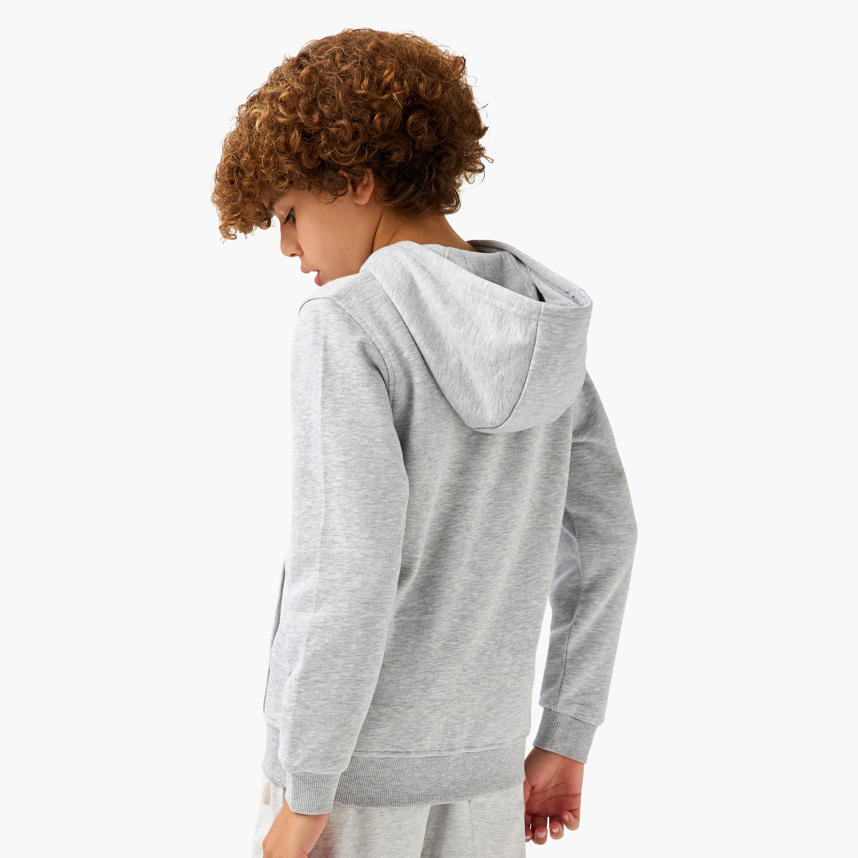 Kappa Logo Print Zip Through Hoodie with Long Sleeves-sports-boys-clothing-jackets-image-3