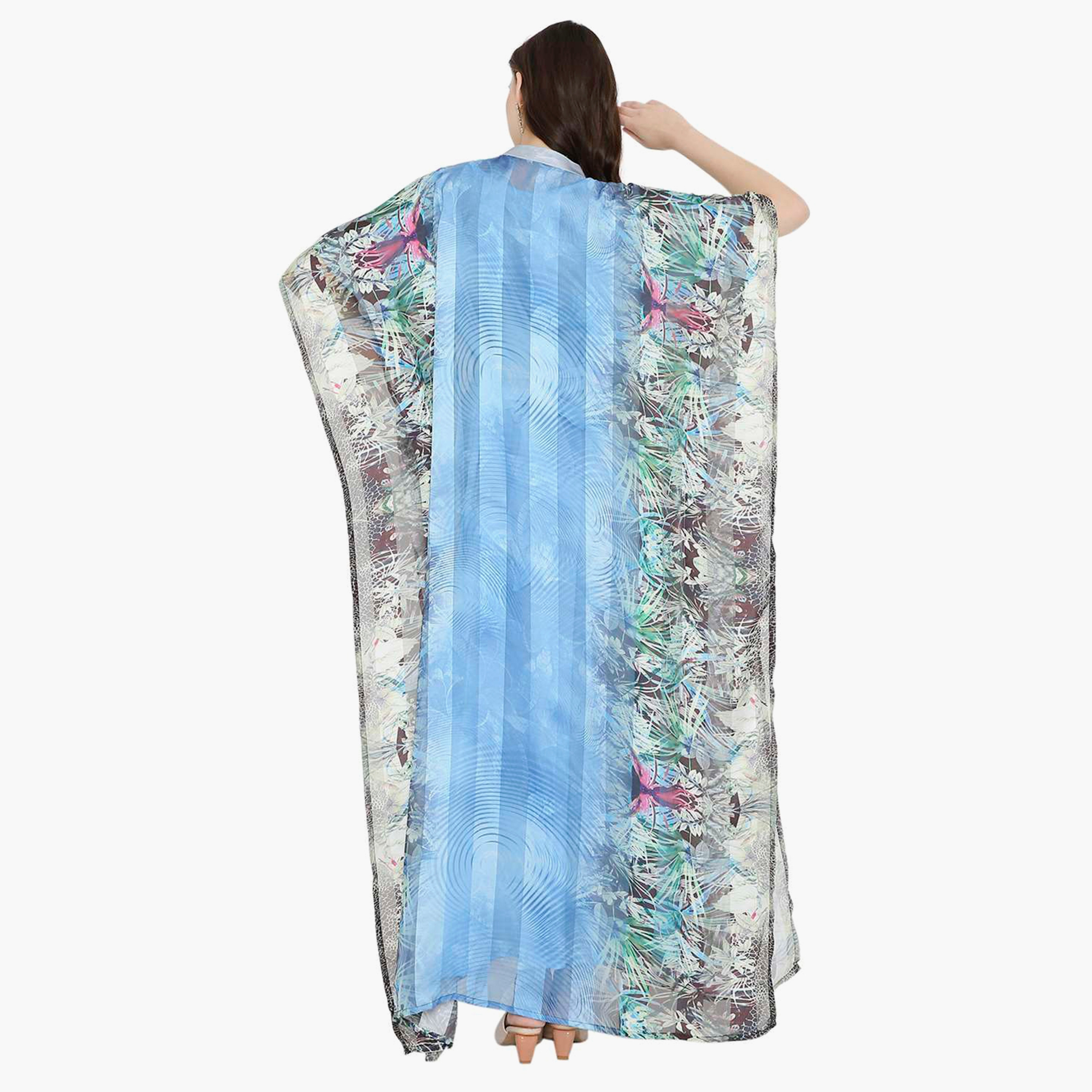 قفطان احتفالي نسائي مطبوع بياقة وأكمام واسعة من هانا آند سارة-women-arabicclothing-jalabiyas-image-5