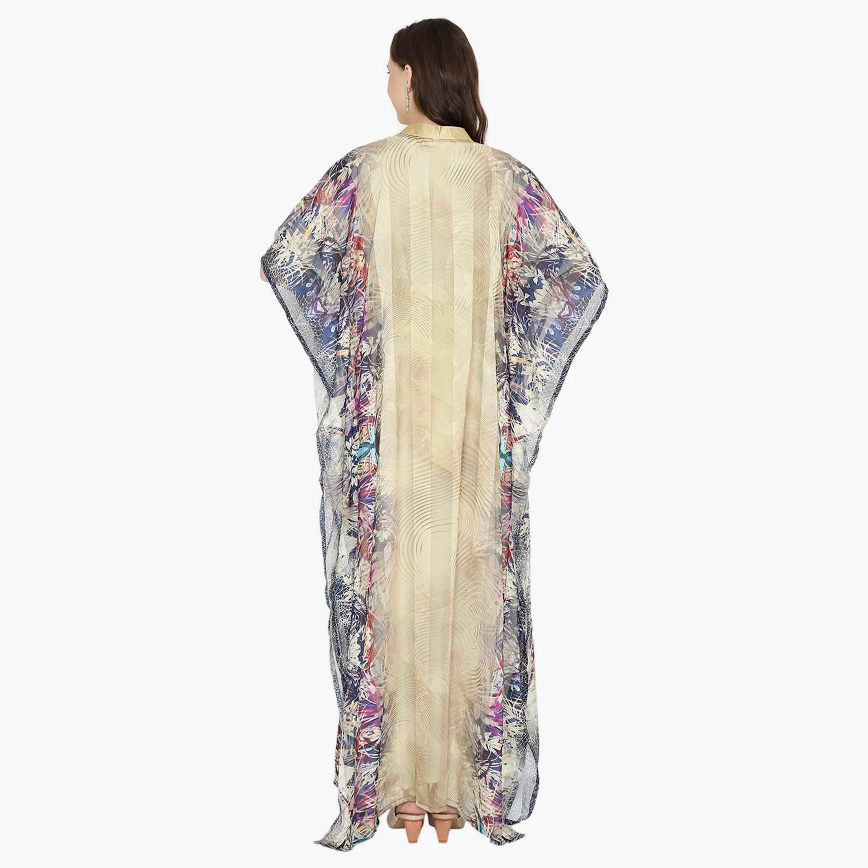 قفطان احتفالي نسائي مطبوع بياقة وأكمام واسعة من هانا آند سارة-women-arabicclothing-jalabiyas-image-10