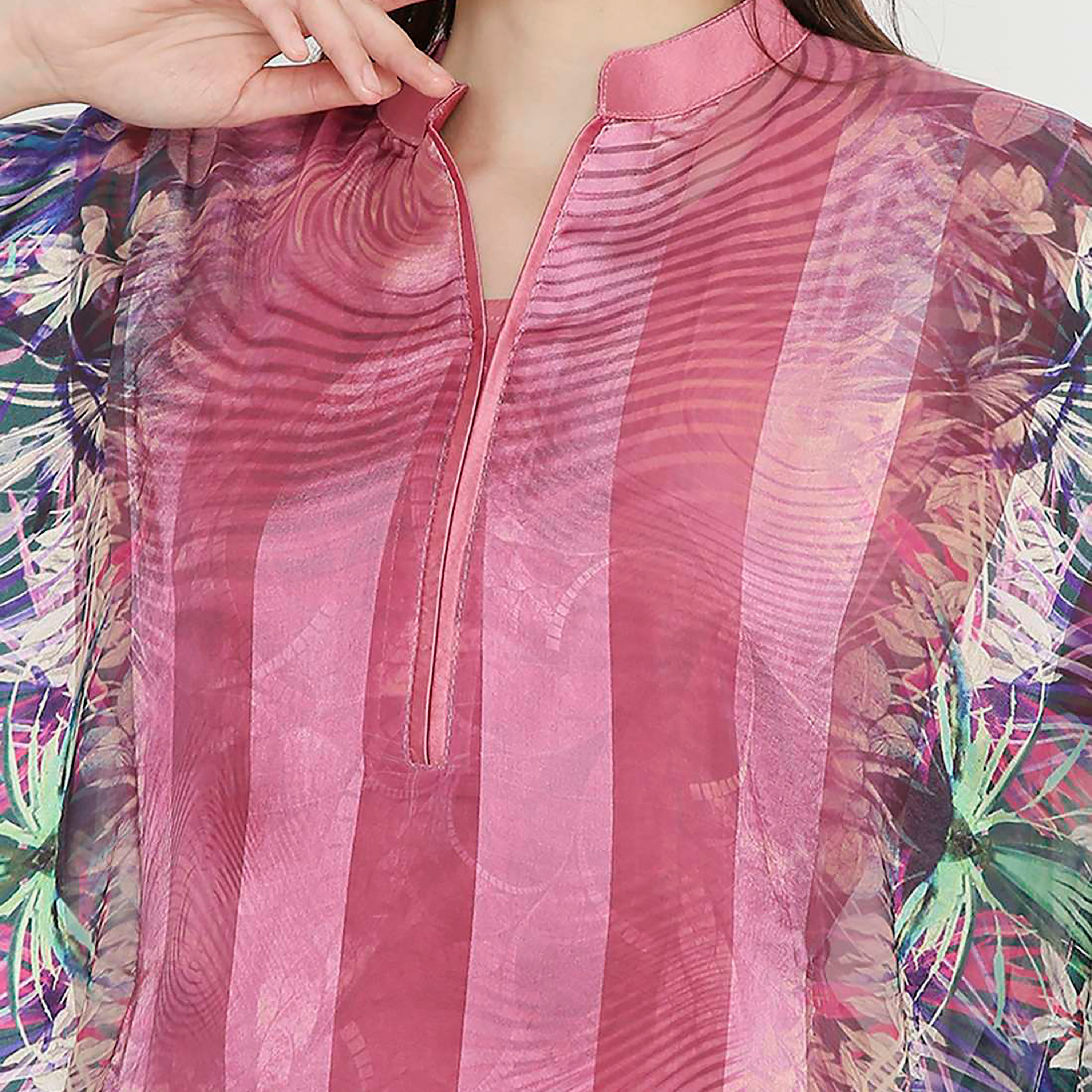 قفطان احتفالي نسائي مطبوع بياقة وأكمام واسعة من هانا آند سارة-women-arabicclothing-jalabiyas-image-12