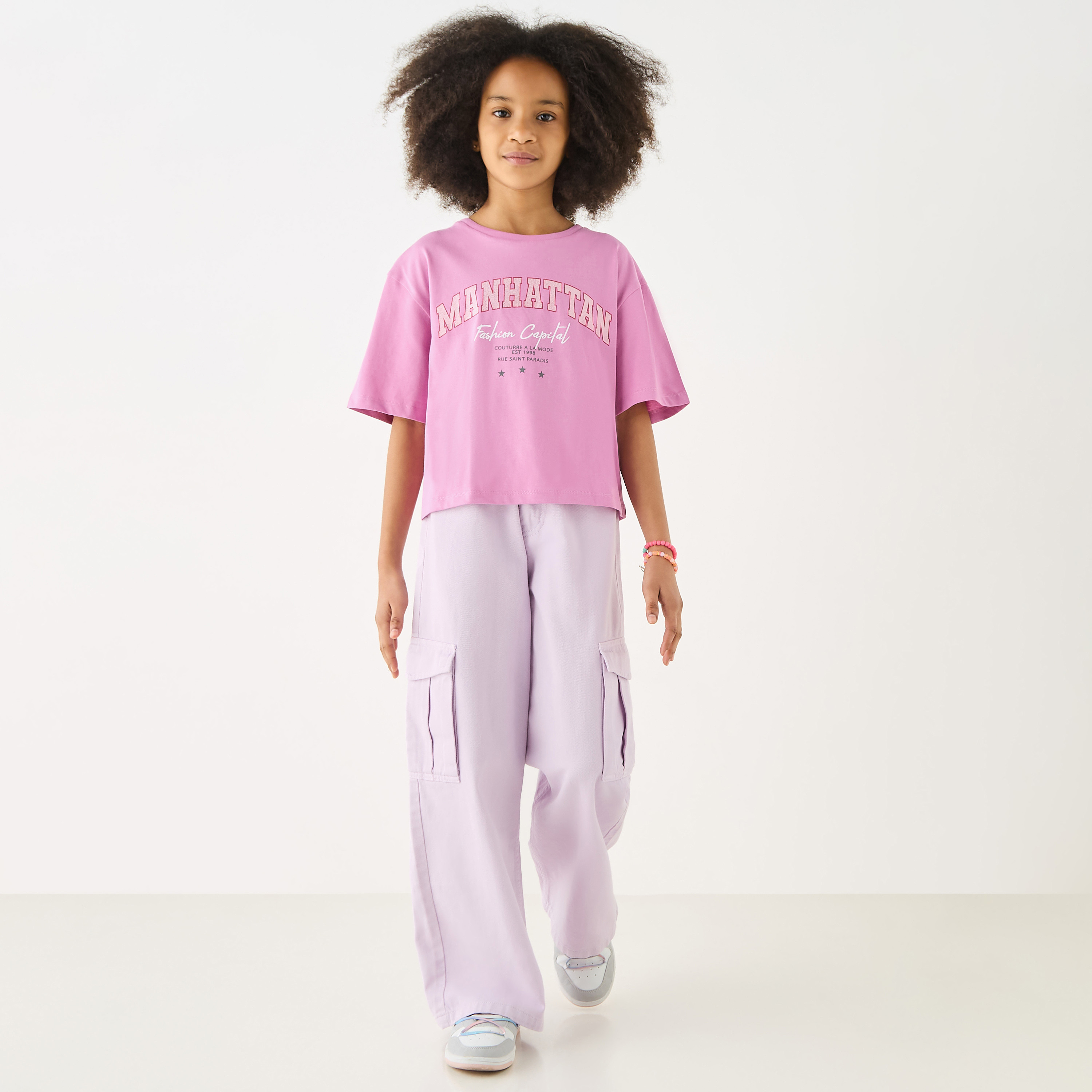 تيشيرت بأكمام قصيرة وطبعات جرافيك من جونيورز-girls-clothing-tshirts-image-2