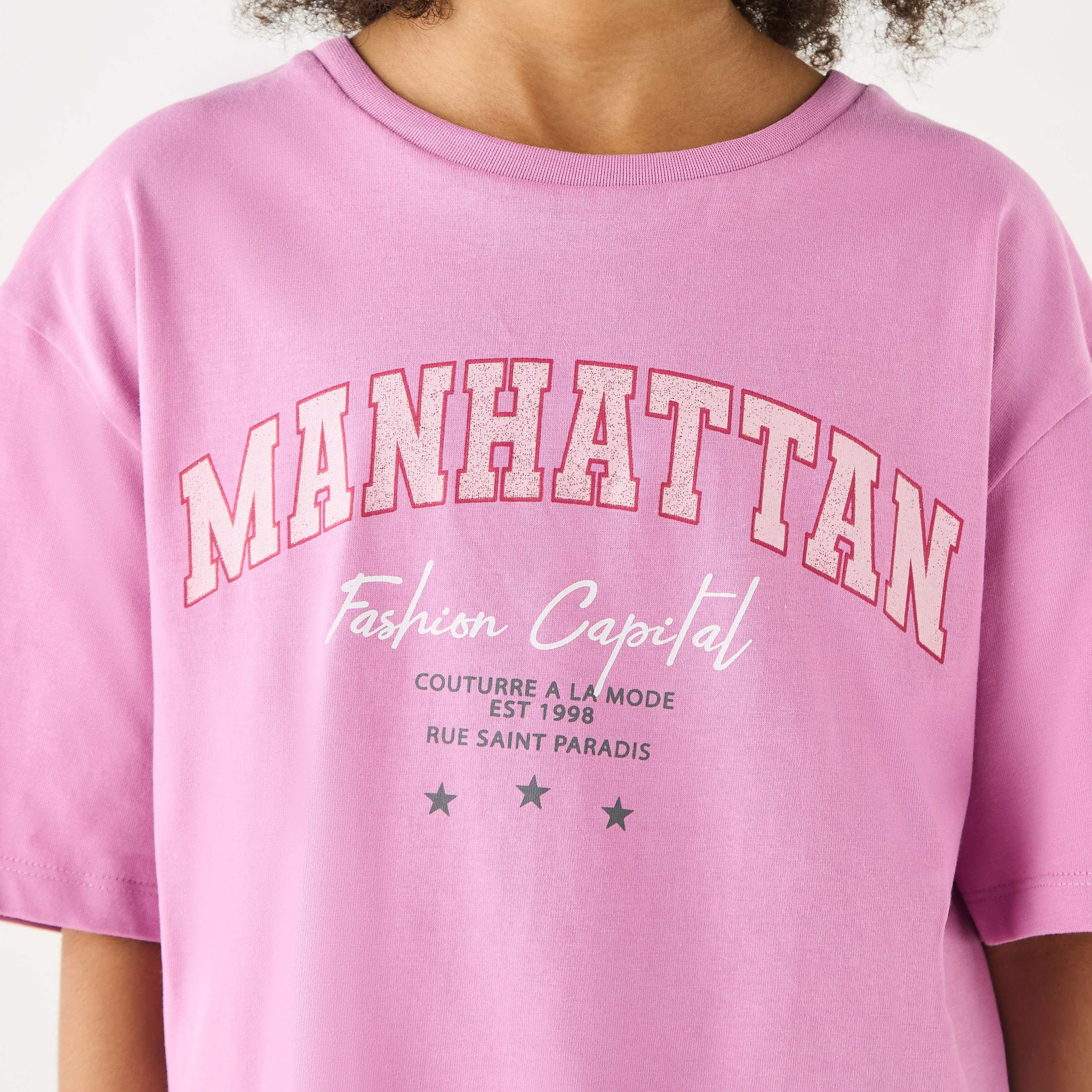 تيشيرت بأكمام قصيرة وطبعات جرافيك من جونيورز-girls-clothing-tshirts-image-4