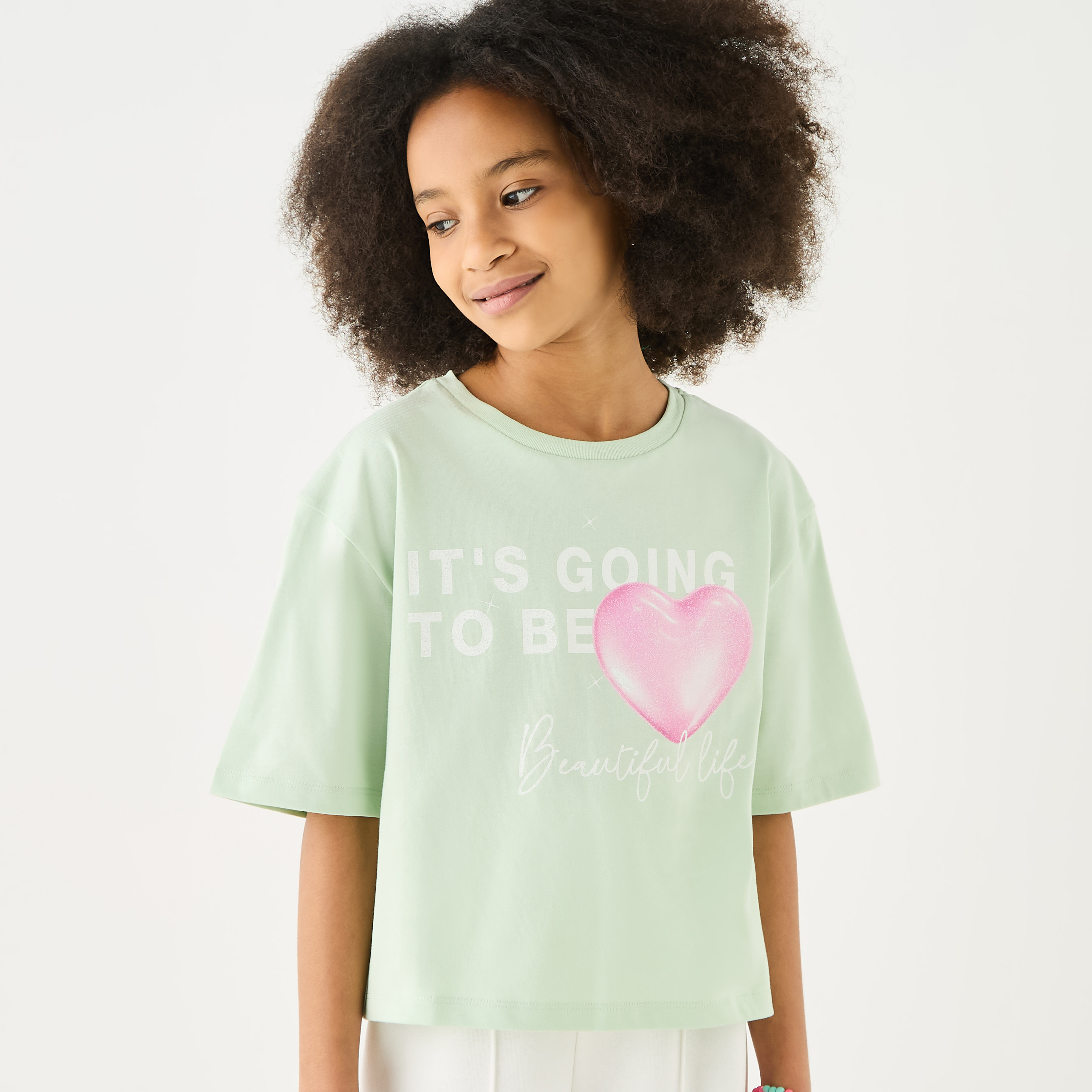 تيشيرت بأكمام قصيرة وطبعات جرافيك من جونيورز-girls-clothing-tshirts-image-1