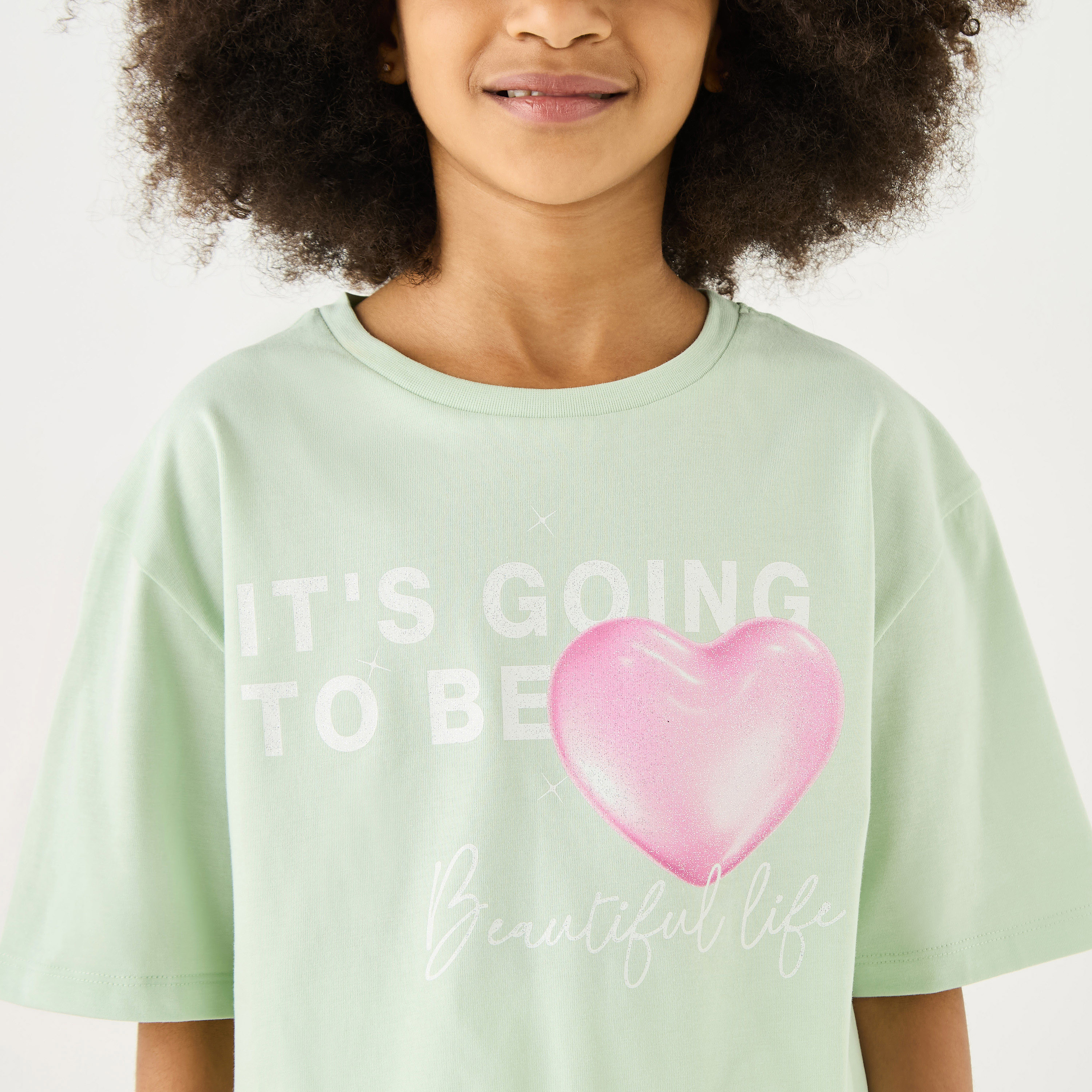تيشيرت بأكمام قصيرة وطبعات جرافيك من جونيورز-girls-clothing-tshirts-image-4
