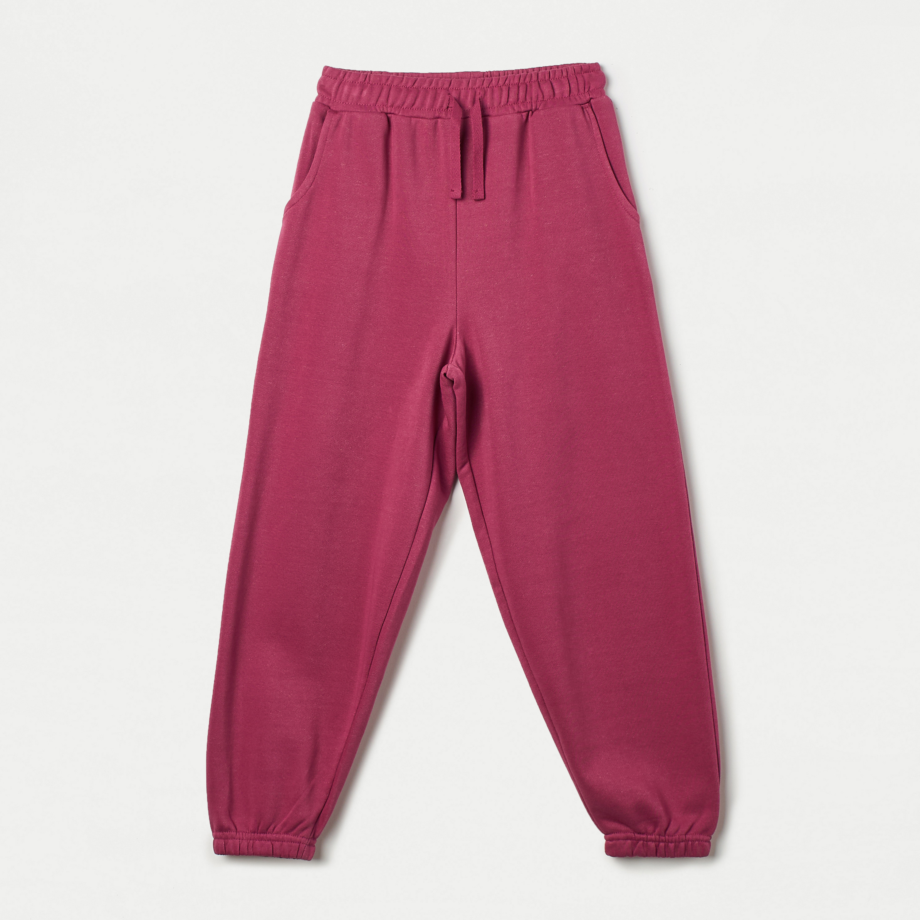 بنطلون رياضي سادة بجيوب ورباط إغلاق من جونيورز-girls-clothing-bottoms-joggersandtrackpants-image-1