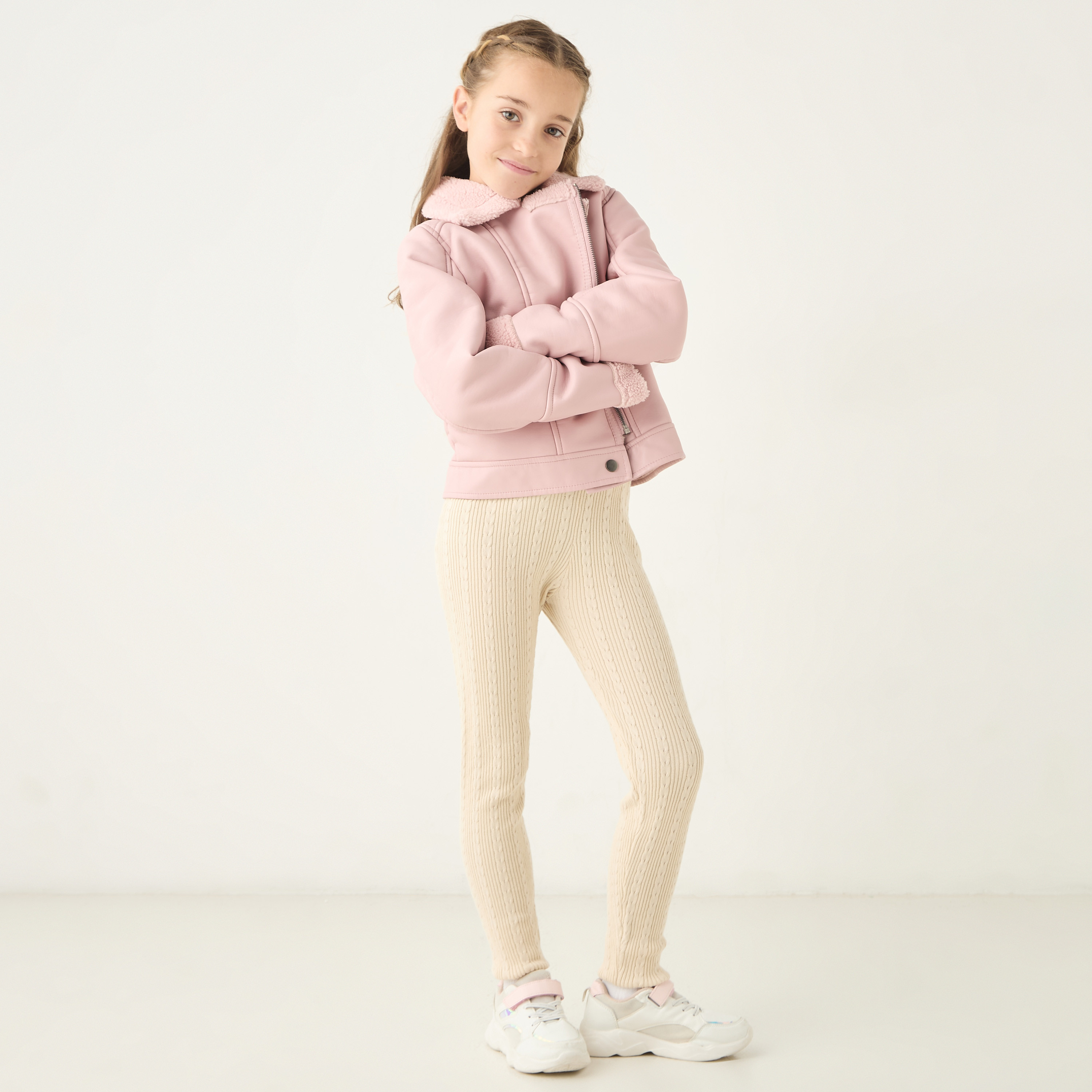 بنطلون ليقنز بارز الملمس من جونيورز-girls-clothing-bottoms-leggings-image-3