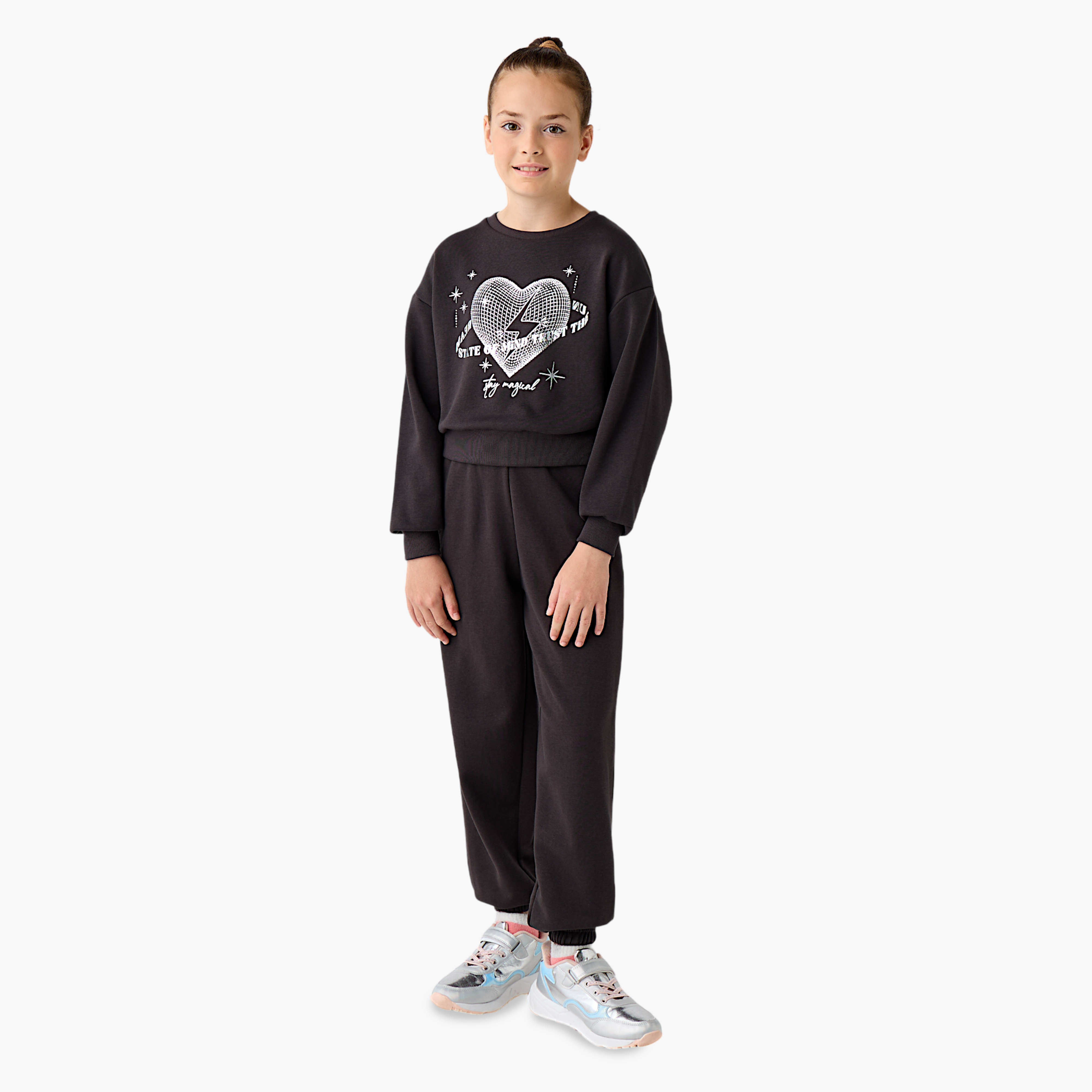 Juniors Solid Joggers with Pockets and Drawstring Closure-girls-clothing-bottoms-joggersandtrackpants-image-2