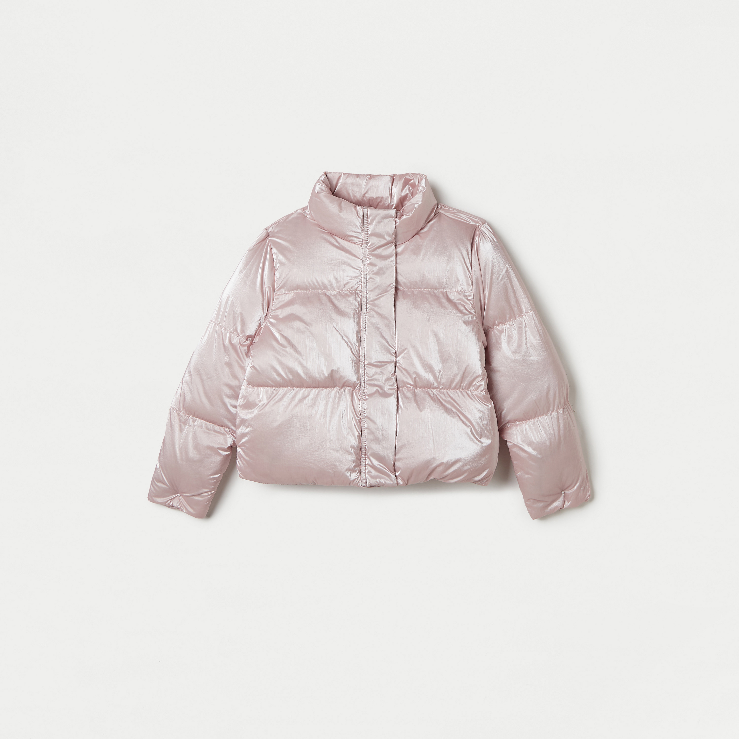 Juniors Quilted Heavy Jacket with Zip Closure and Long Sleeves-girls-clothing-jacketsandcoats-image-1