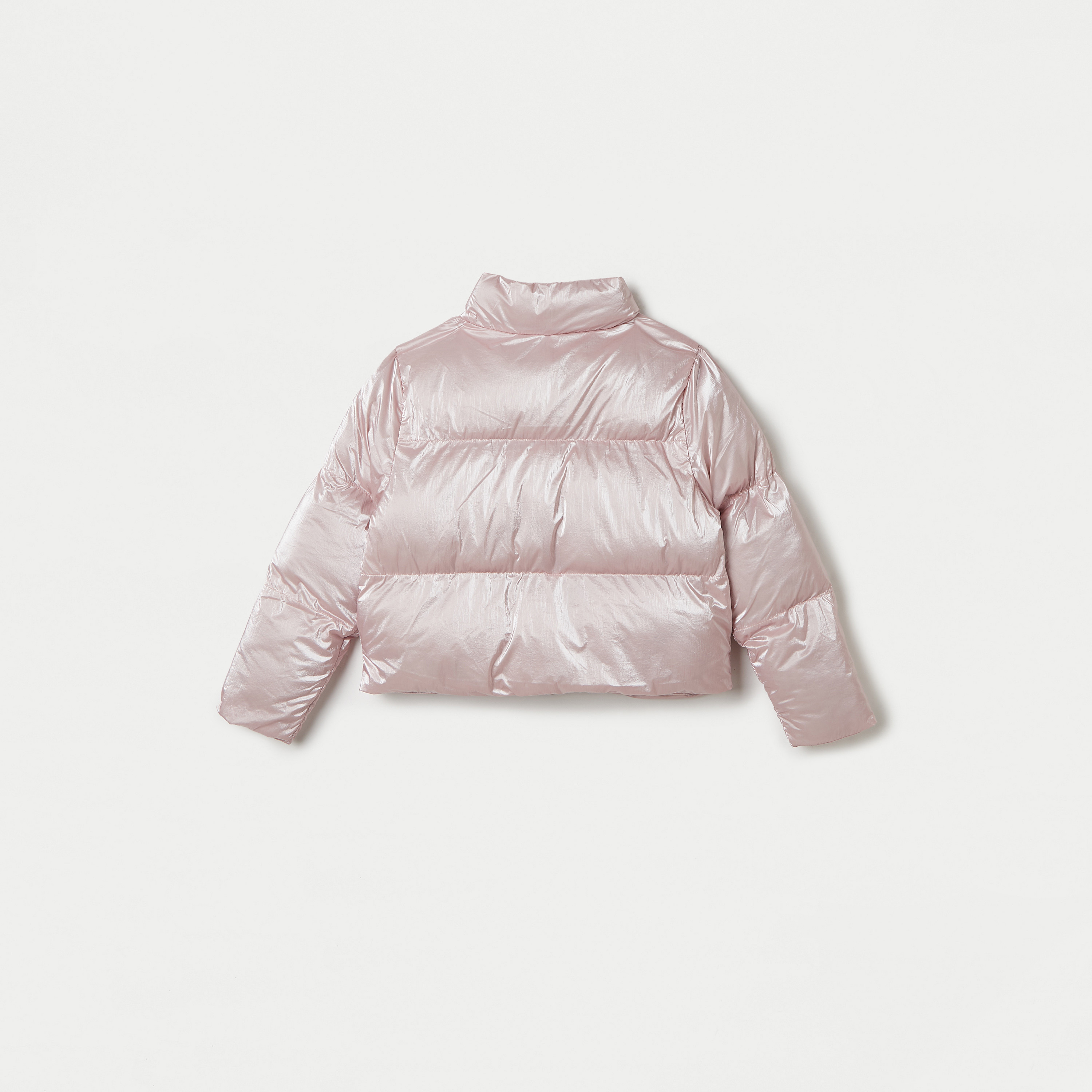 Juniors Quilted Heavy Jacket with Zip Closure and Long Sleeves-girls-clothing-jacketsandcoats-image-4