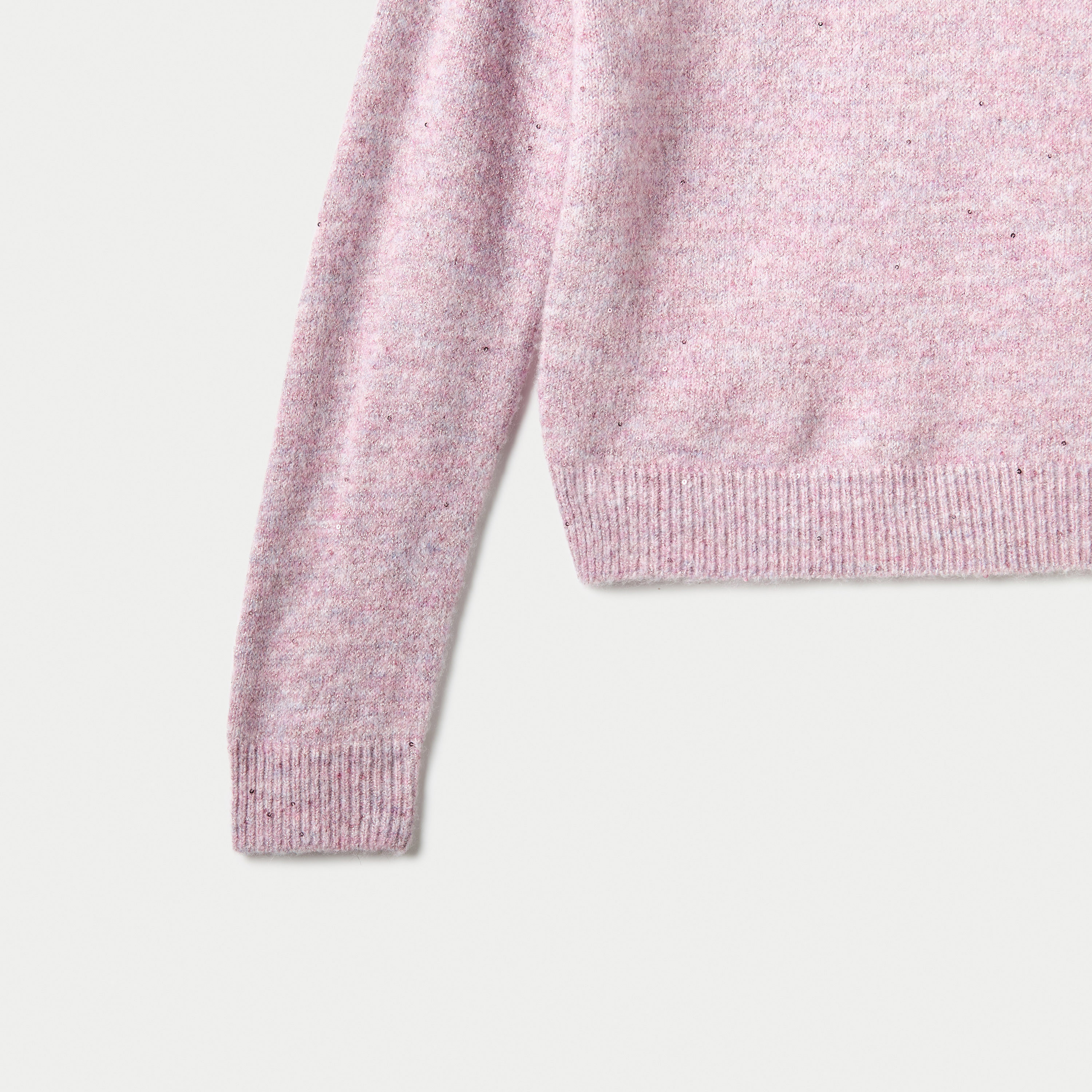 Juniors Textured Sweater with Long Sleeves and Crew Neck-girls-clothing-winterwear-jumpersandcardigans-image-4