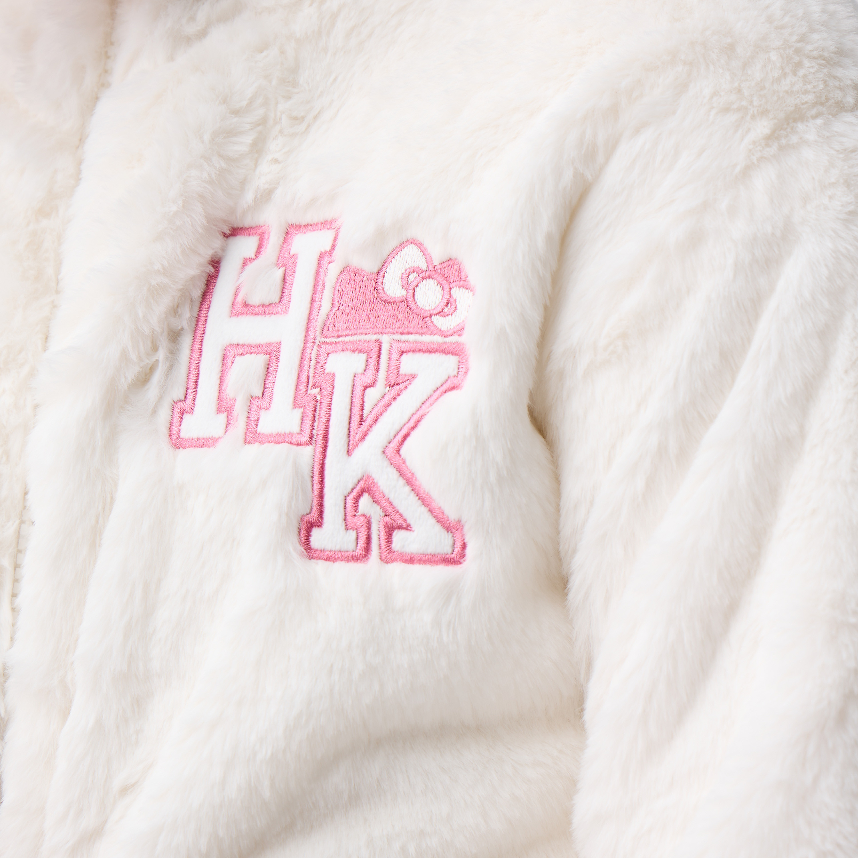 Sanrio Hello Kitty Textured Zip-Through Jacket with Long Sleeves-girls-clothing-winterwear-jacketsandcoats-image-4