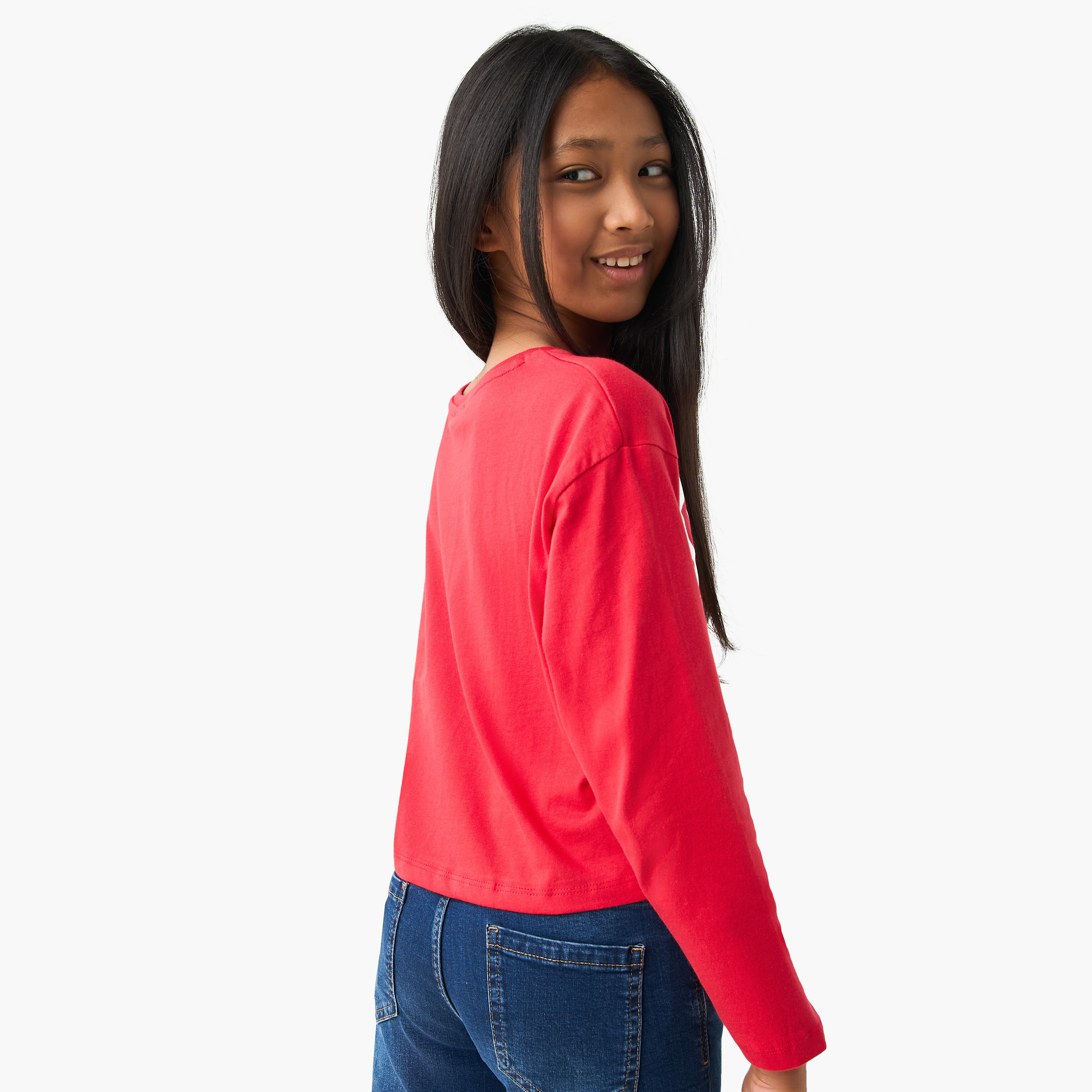 تيشيرت بياقة ضيقة وأكمام طويلة وطبعات-girls-clothing-tshirts-image-3