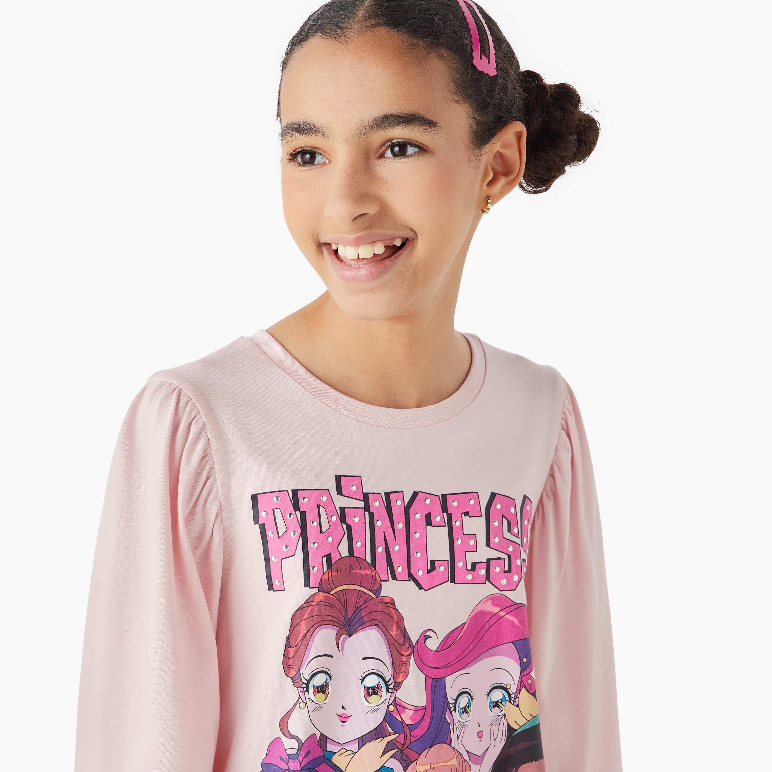 فستان تيشيرت بطبعات أميرات ديزني وأكمام طويلة-girls-clothing-dressesandjumpsuits-image-4