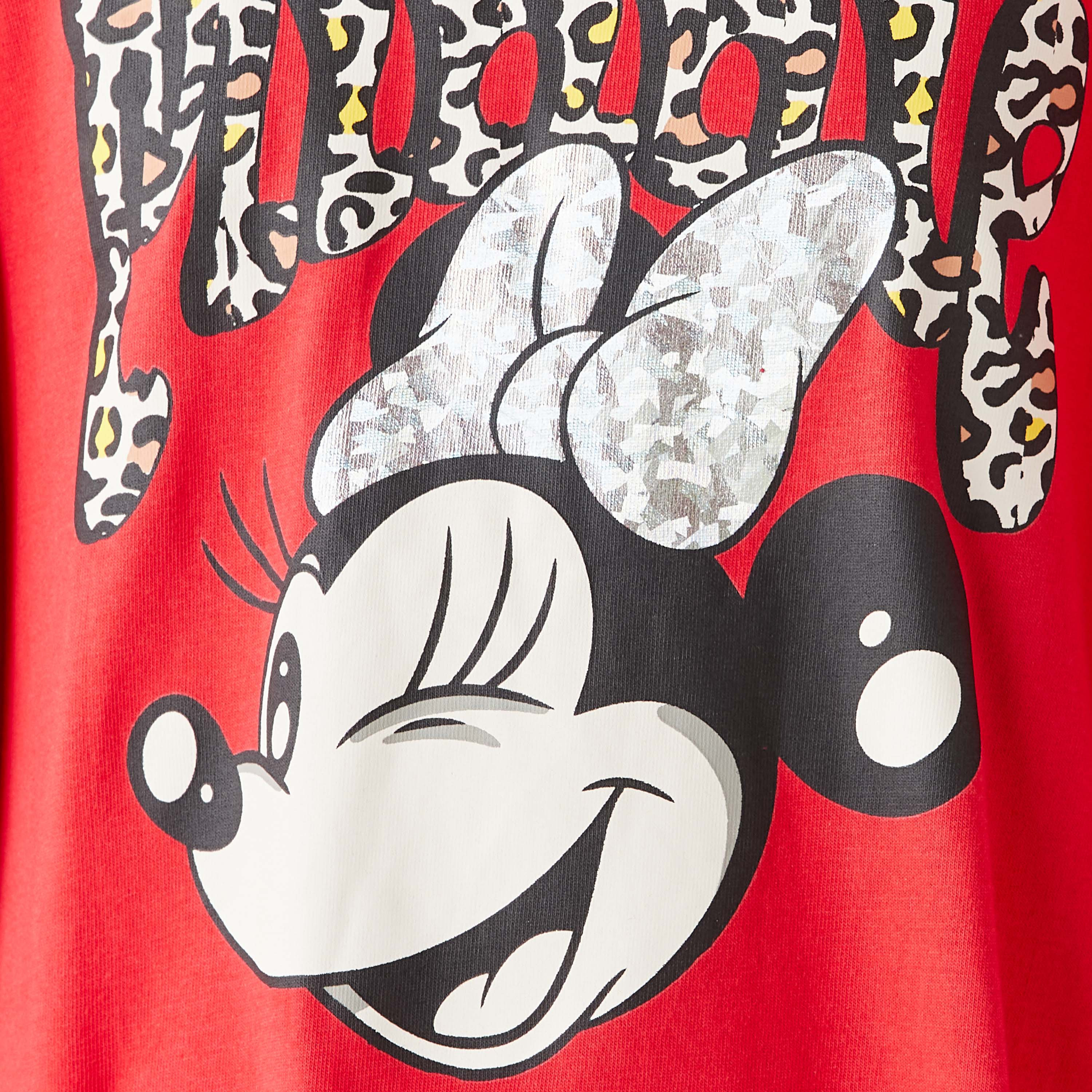 Disney Minnie Mouse Print T-shirt Dress with Round Neck and Long Sleeves-girls-clothing-dressesandjumpsuits-image-5