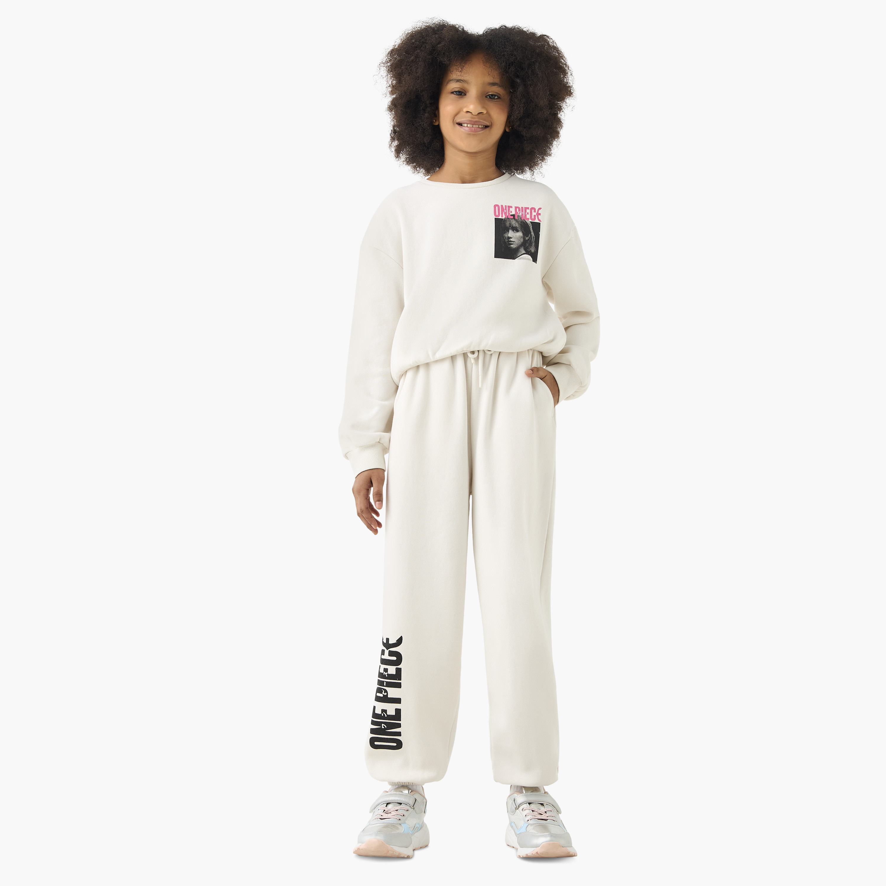 Disney One Piece Print Sweatshirt with Long Sleeves-girls-clothing-winterwear-sweatshirts-image-2