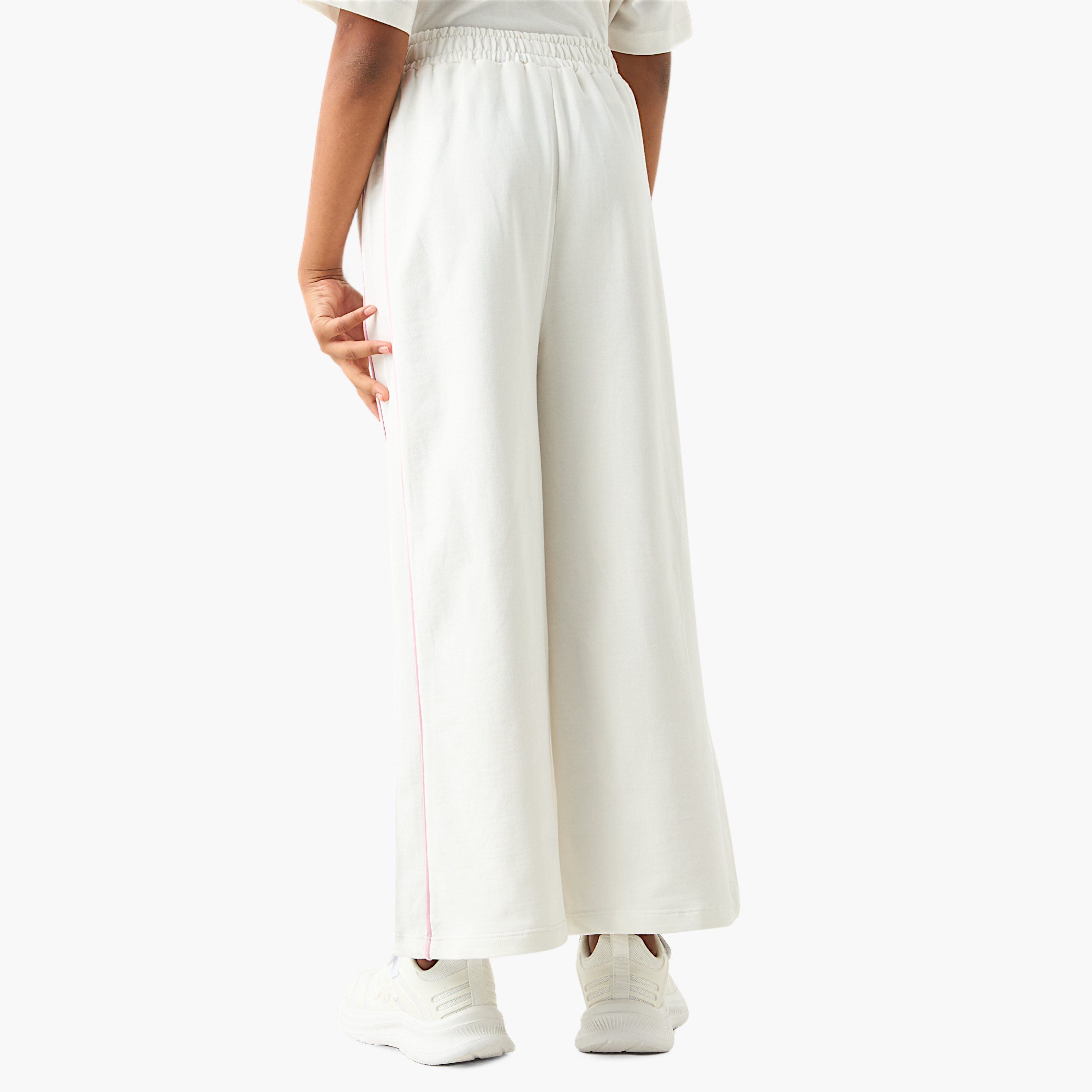 Kappa Logo Print Track Pants with Flexi Waist and Pockets-sports-girls-clothing-bottoms-image-3