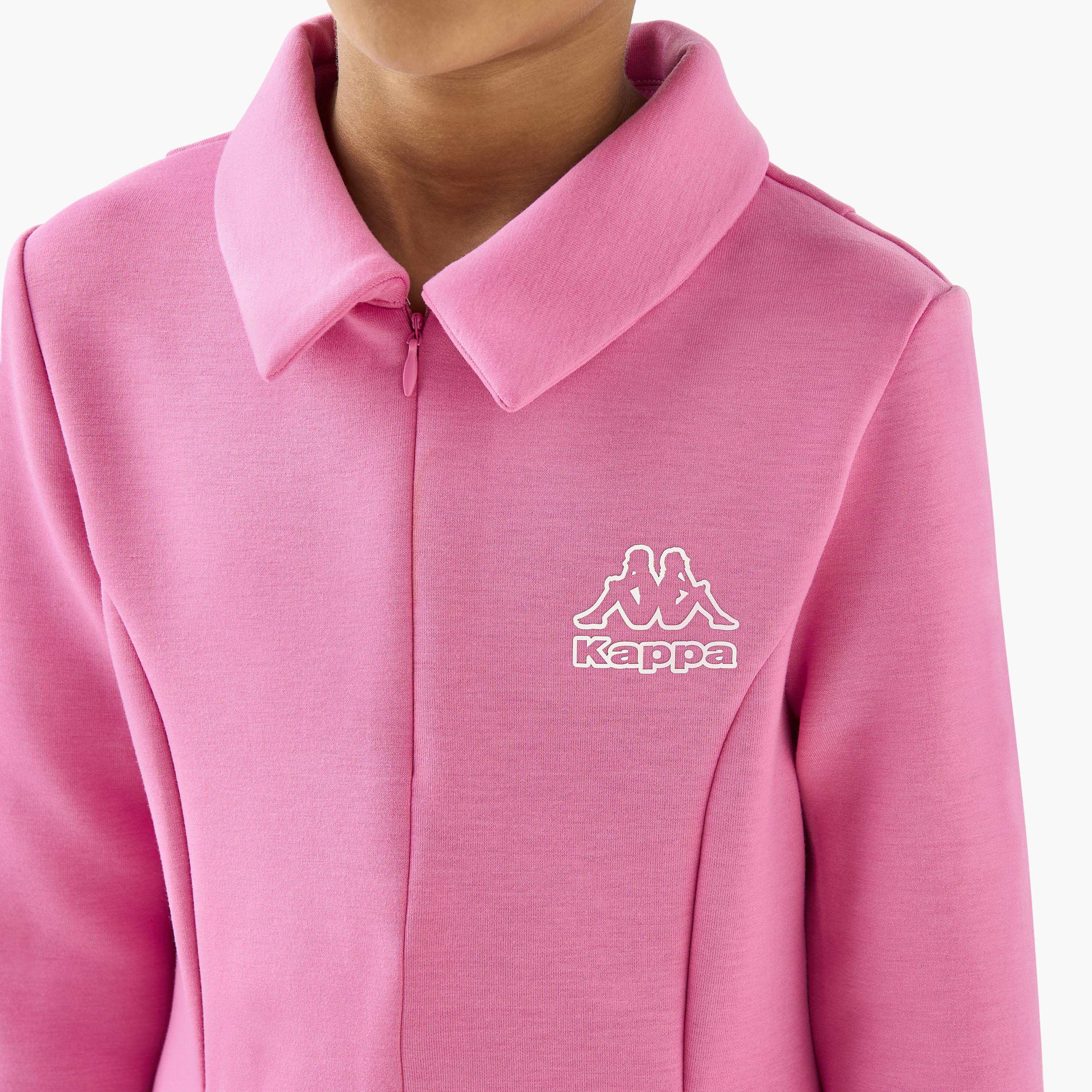 فستان إيه لاين سادة بياقة عادية وأكمام طويلة وجيوب من كابا-girls-clothing-dressesandjumpsuits-image-4