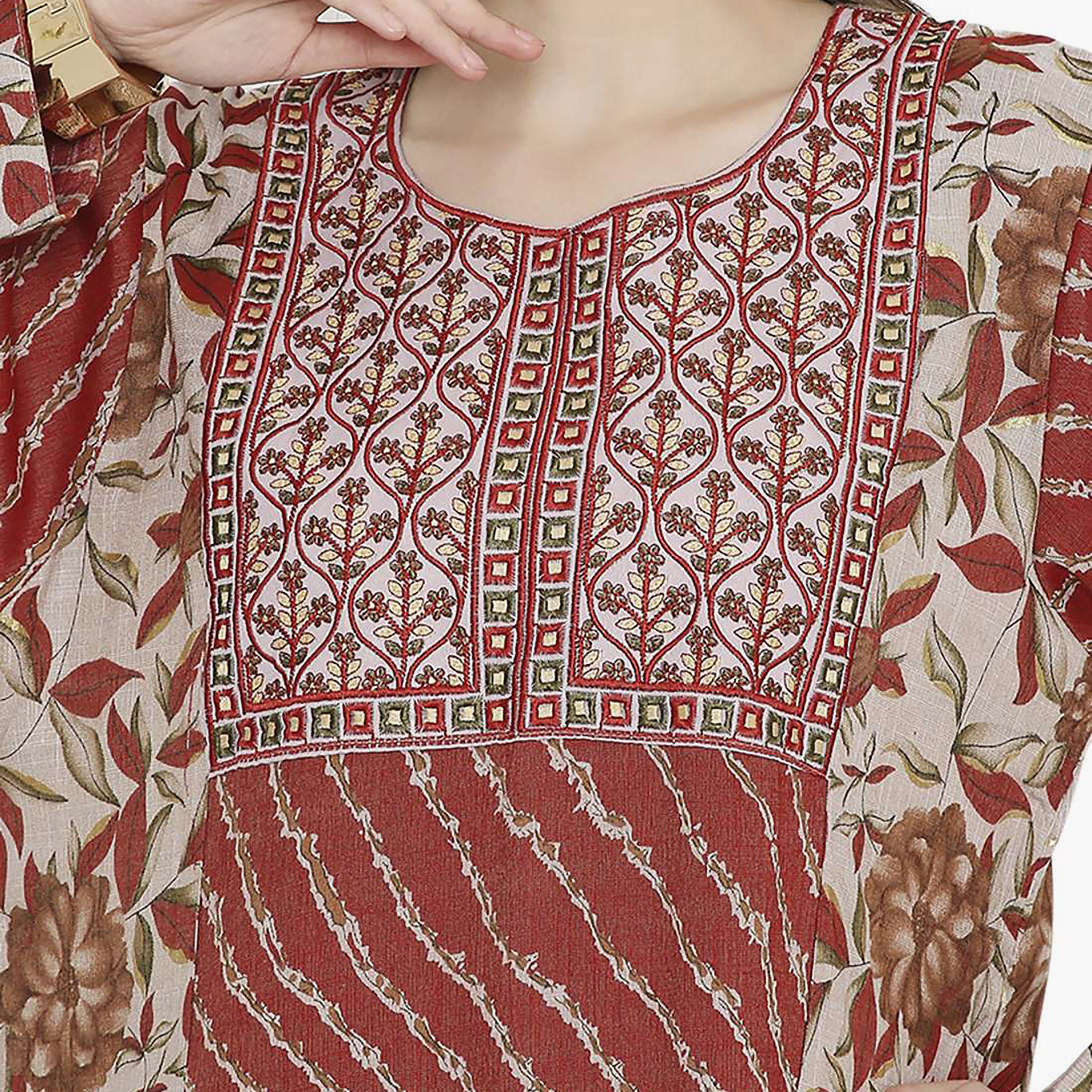 جلابية نسائية مطرزة بعقدة عنق من هانا آند سارة-women-arabicclothing-jalabiyas-image-7