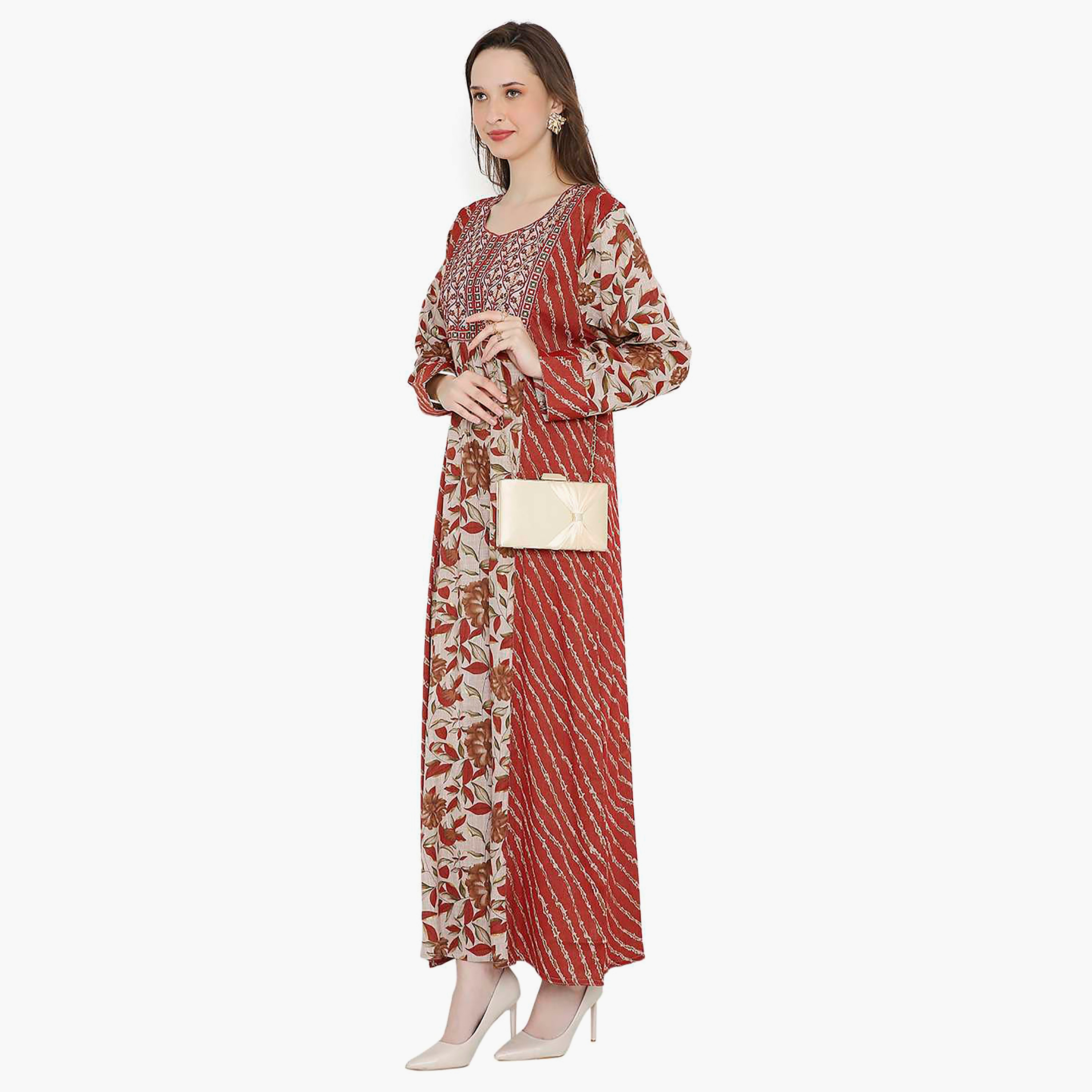 جلابية نسائية مطرزة بعقدة عنق من هانا آند سارة-women-arabicclothing-jalabiyas-image-8