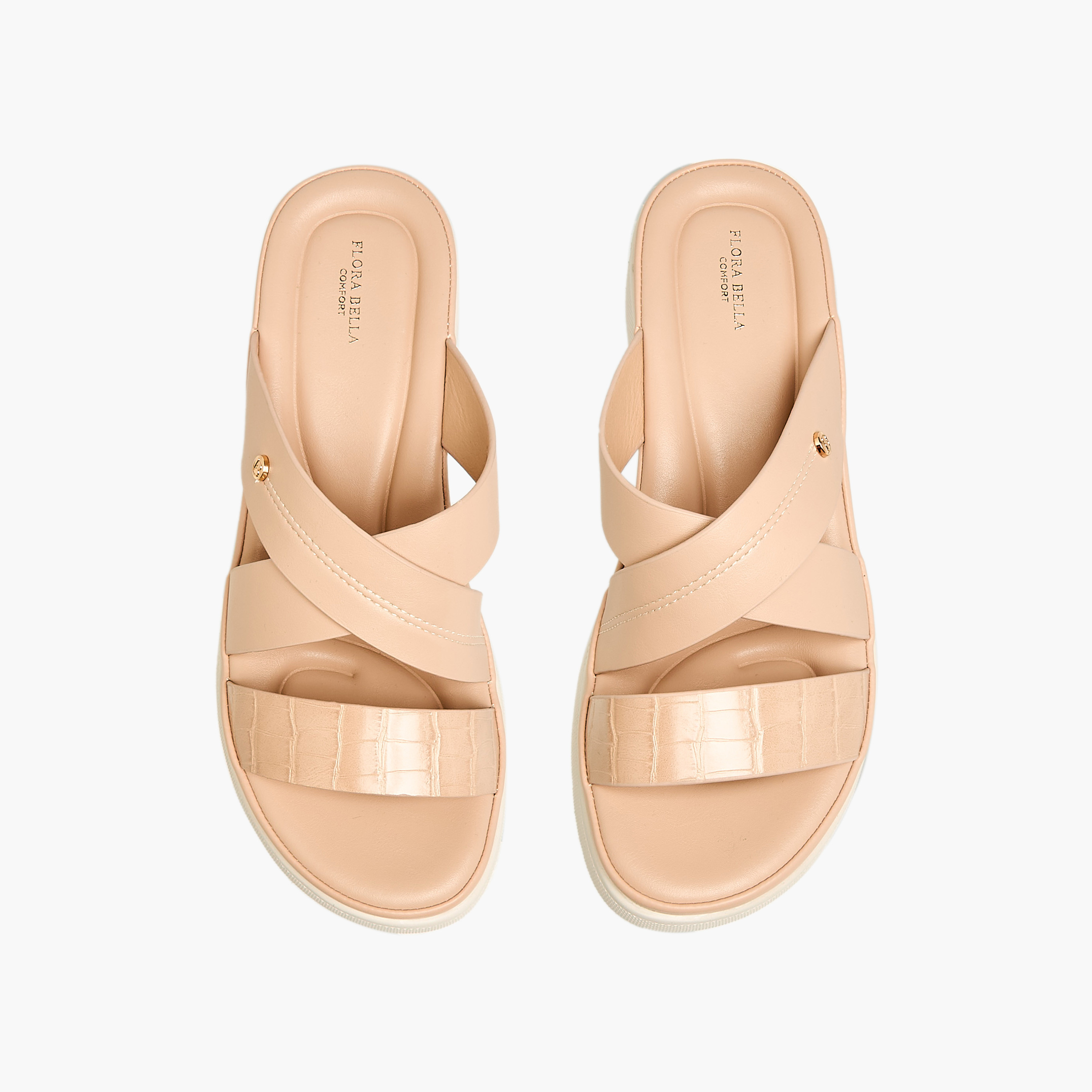 Flora Bella Women Textured Strap Sandals-women-shoes-flats-sandals-image-1