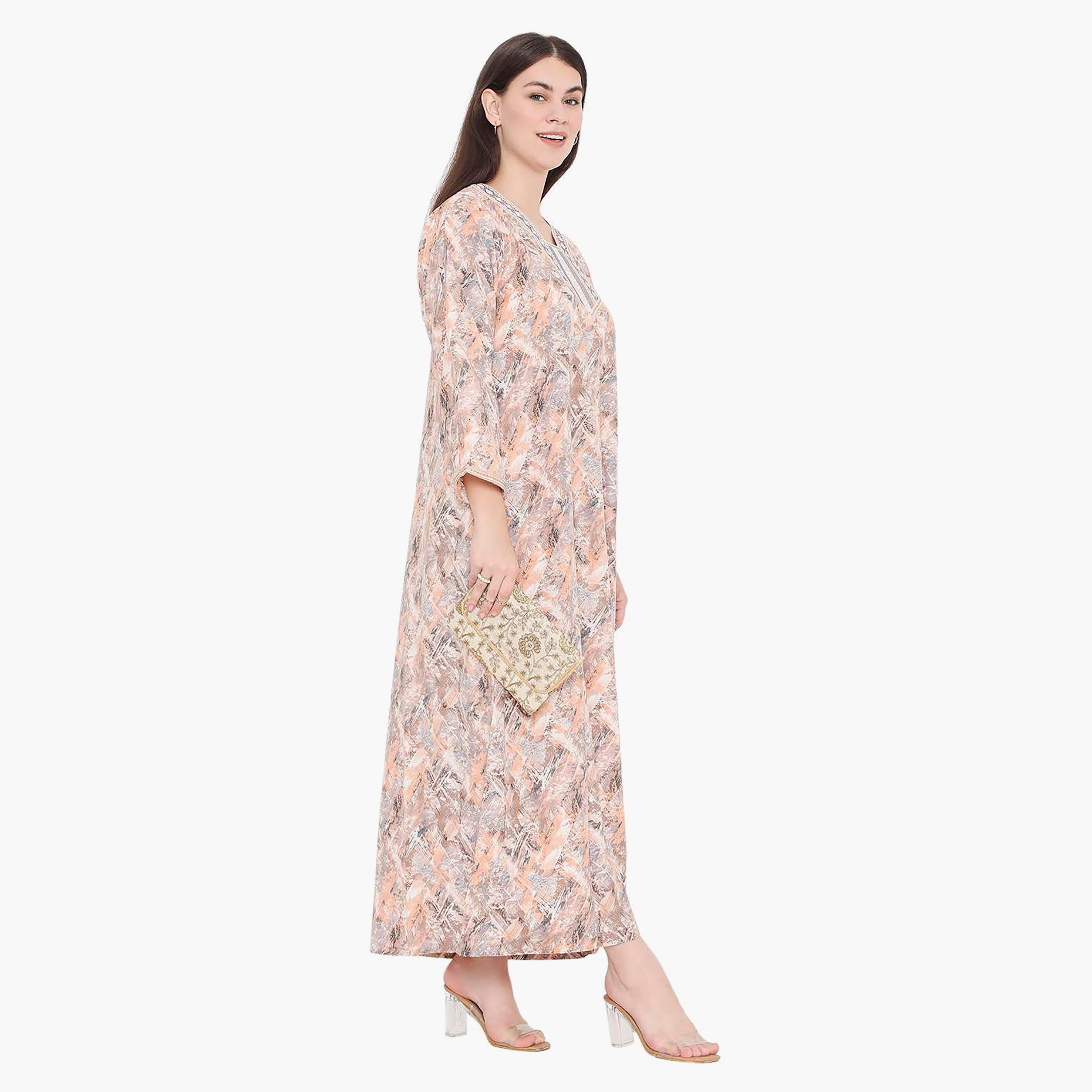 جلابية نسائية مطرزة بعقدة عنق من هانا آند سارة-women-arabicclothing-jalabiyas-image-8