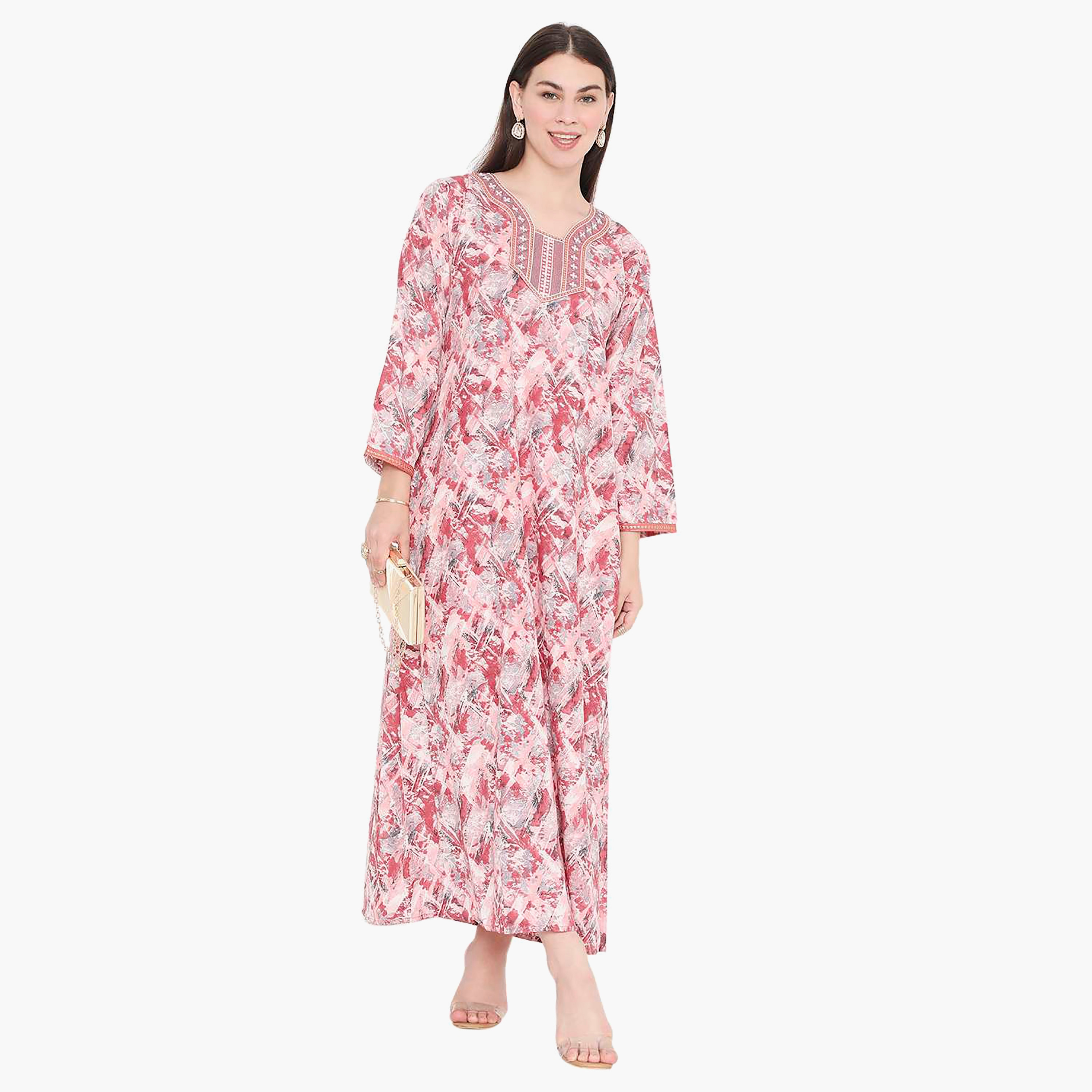 جلابية نسائية مطرزة بعقدة عنق من هانا آند سارة-women-arabicclothing-jalabiyas-image-11