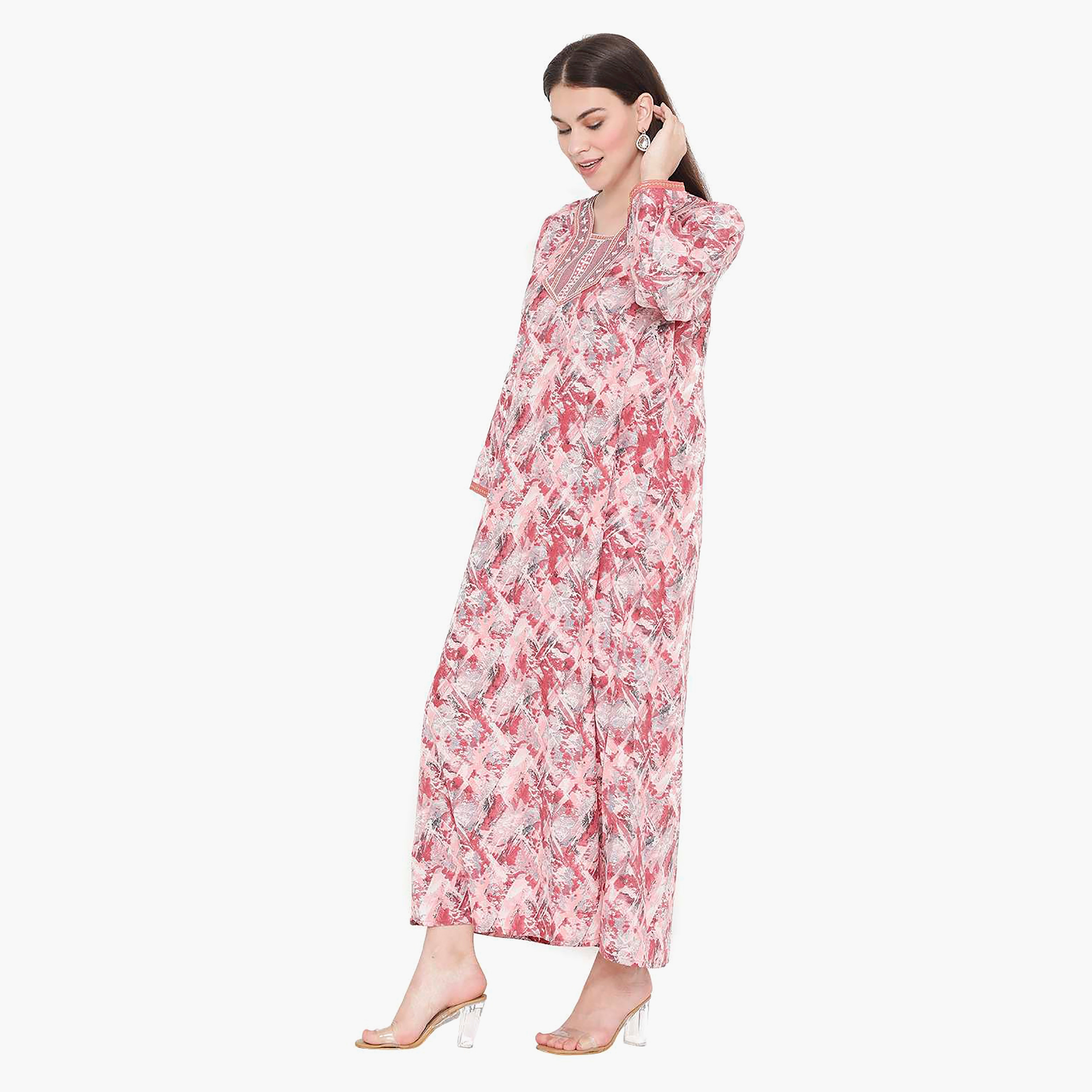 جلابية نسائية مطرزة بعقدة عنق من هانا آند سارة-women-arabicclothing-jalabiyas-image-13