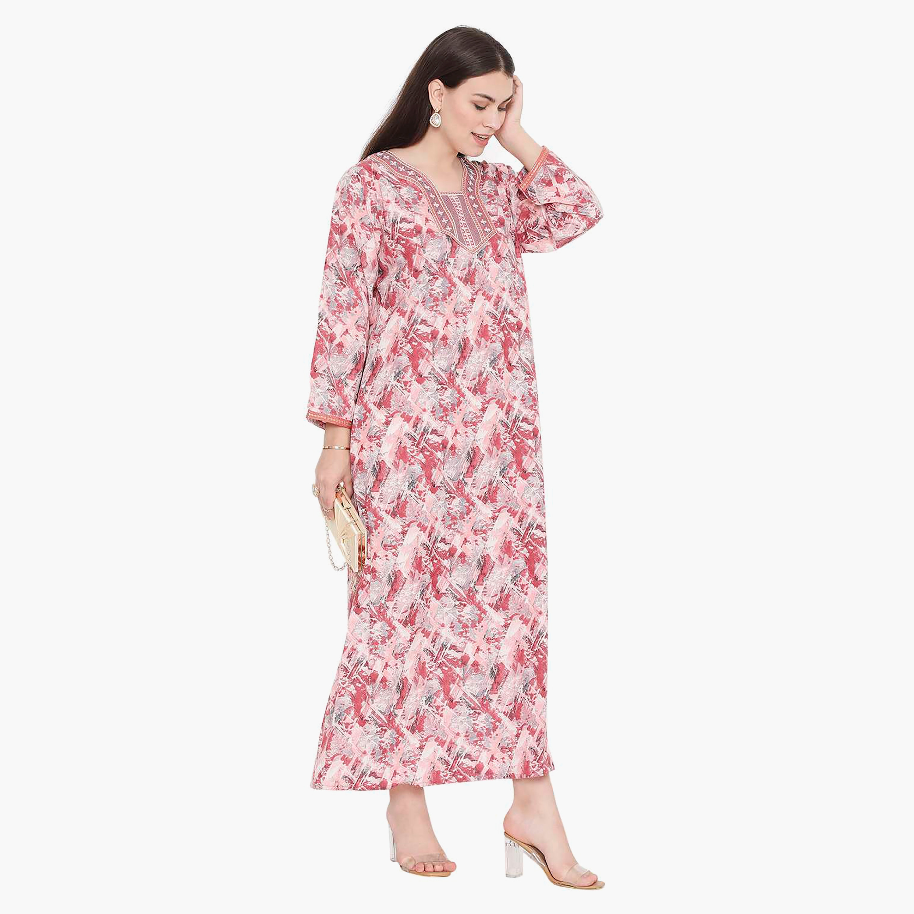 جلابية نسائية مطرزة بعقدة عنق من هانا آند سارة-women-arabicclothing-jalabiyas-image-14