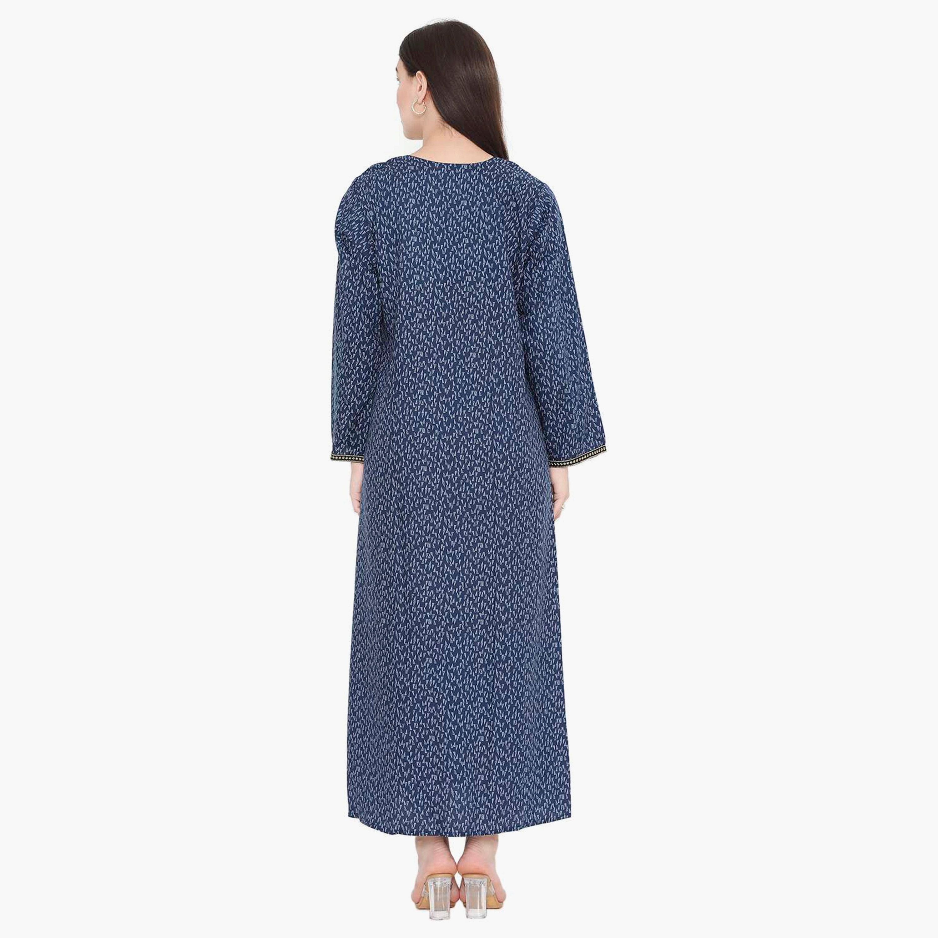 جلابية نسائية مطرزة بعقدة عنق من هانا آند سارة-women-arabicclothing-jalabiyas-image-5