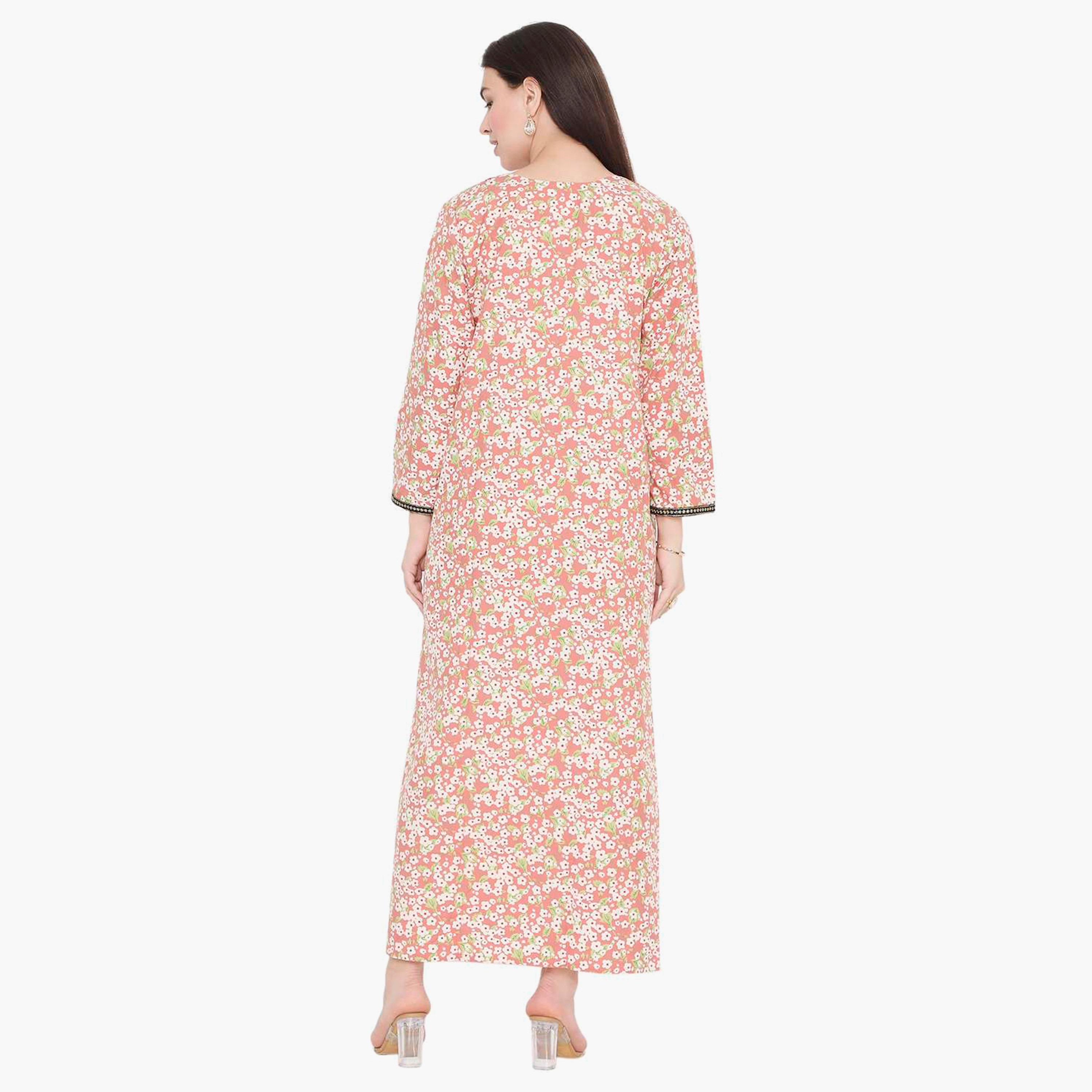 جلابية نسائية مطرزة بالزهور وعقدة عنق من هانا آند سارة-women-arabicclothing-jalabiyas-image-15
