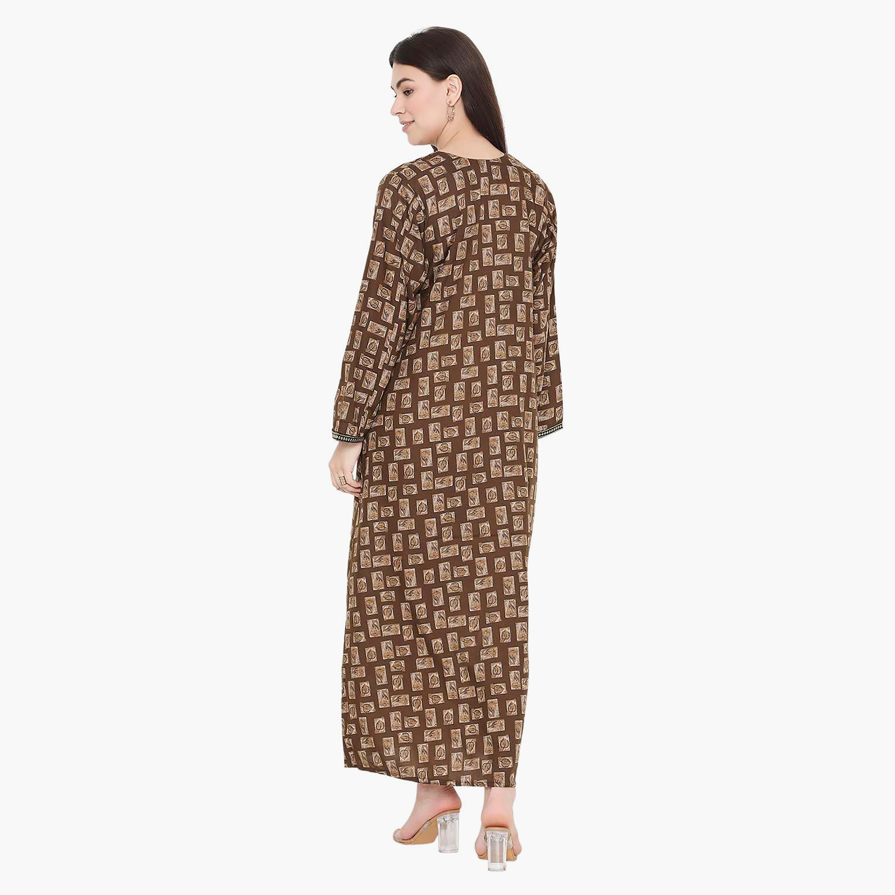 جلابية نسائية مطرزة بعقدة عنق من هانا آند سارة-women-arabicclothing-jalabiyas-image-5