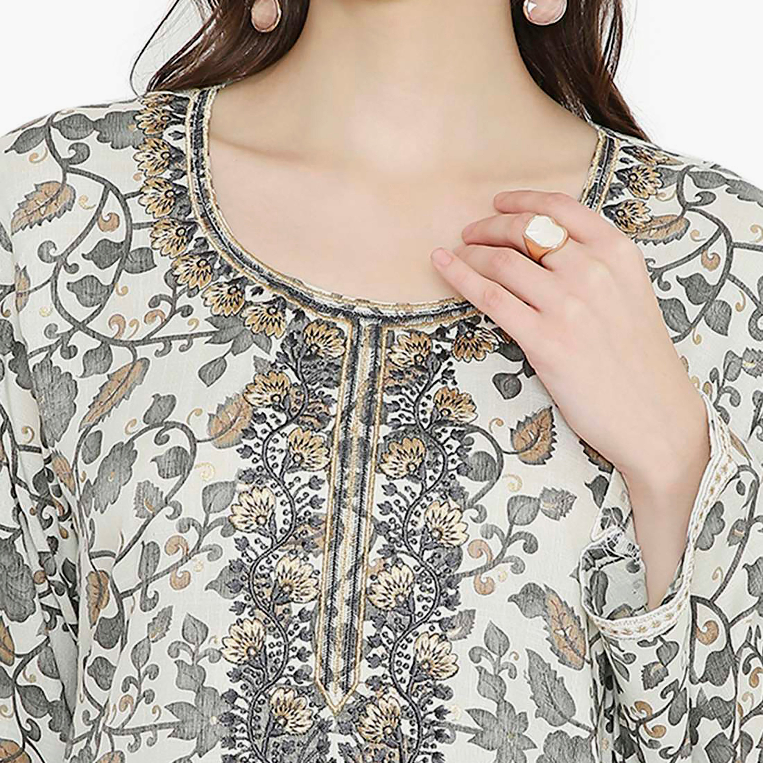 جلابية نسائية مطرزة بالزهور وعقدة عنق من هانا آند سارة-women-arabicclothing-jalabiyas-image-12