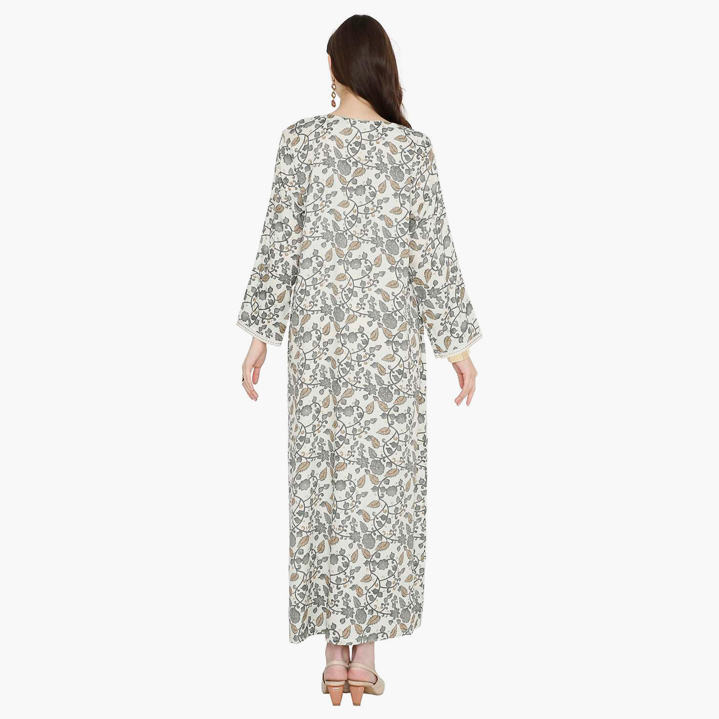 جلابية نسائية مطرزة بالزهور وعقدة عنق من هانا آند سارة-women-arabicclothing-jalabiyas-image-15